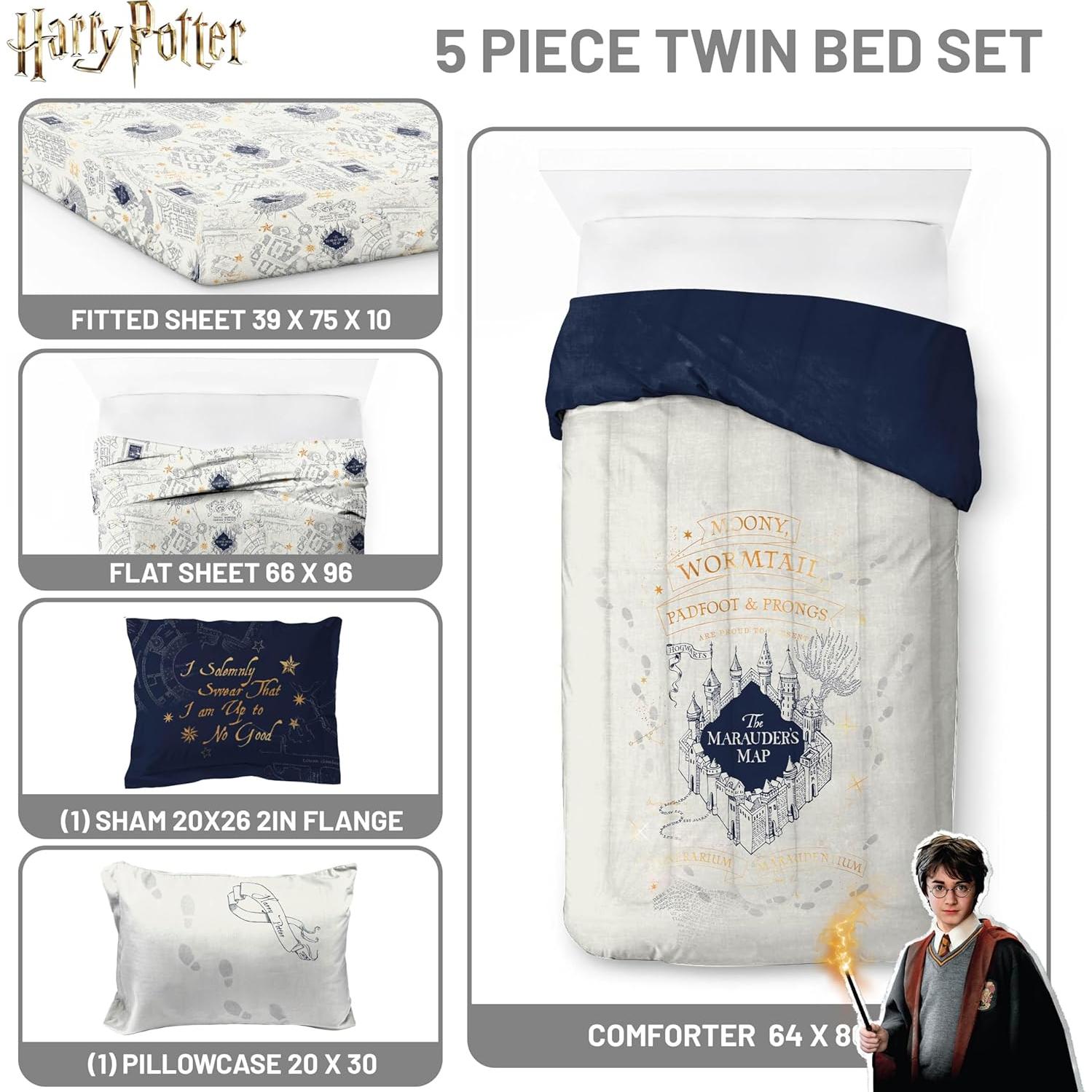 Juego de Edredón Harry Potter Jay Franco 5 Piezas Individual