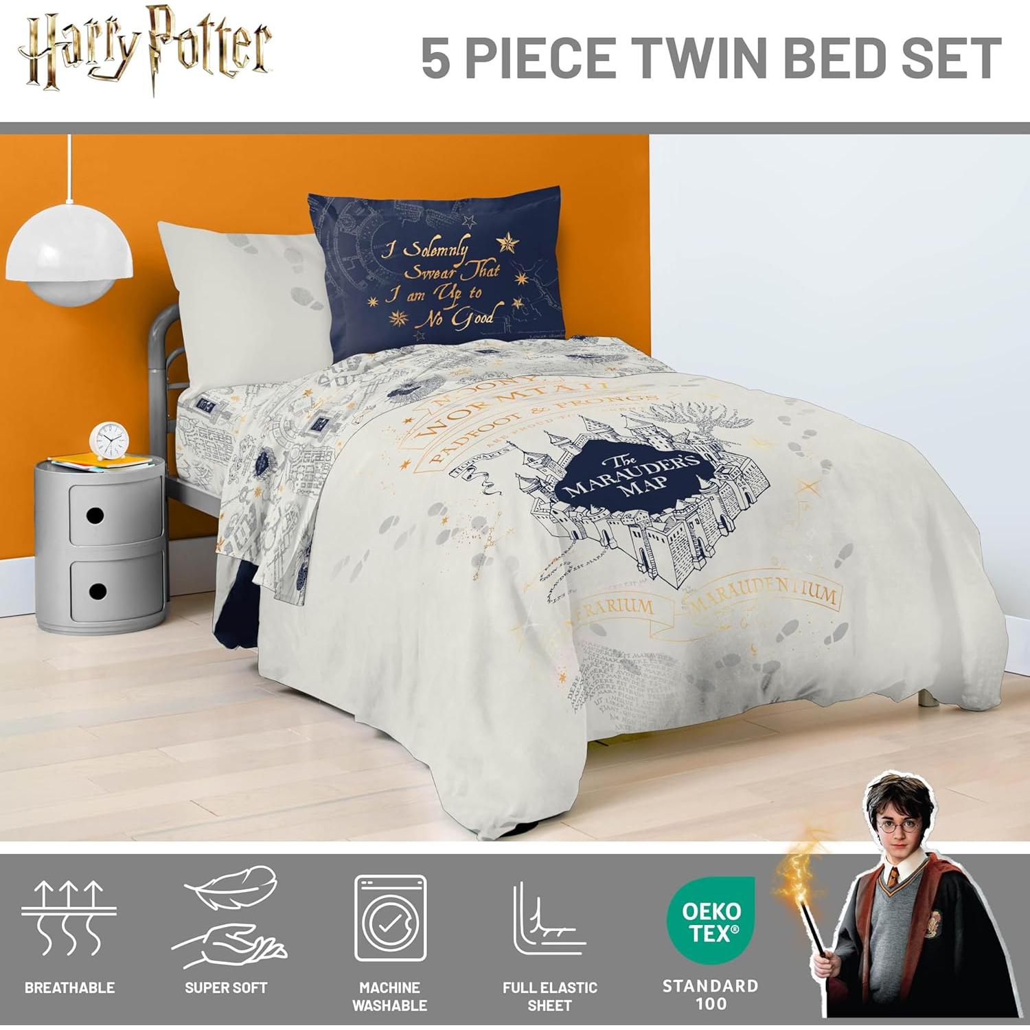 Juego de Edredón Harry Potter Jay Franco 5 Piezas Individual