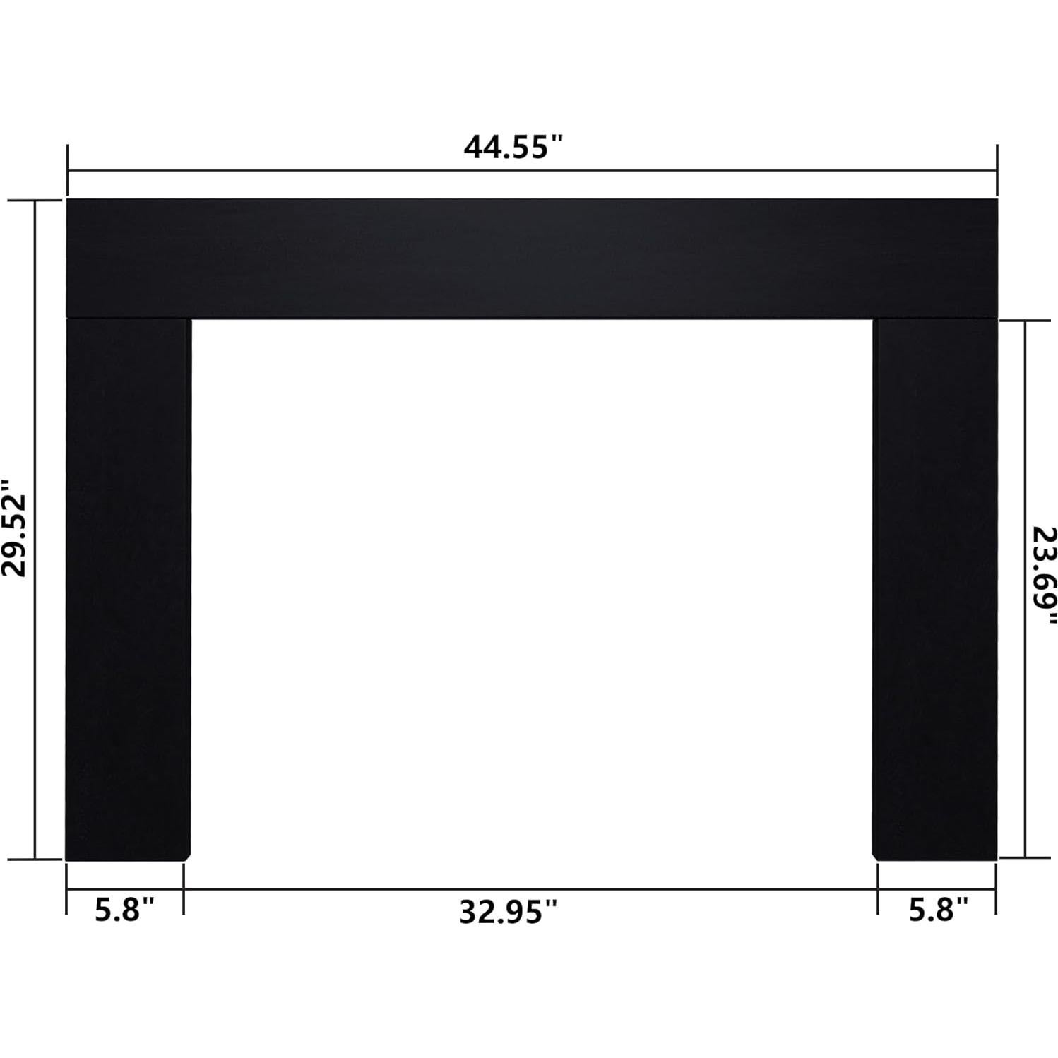 Kit de Recorte para Chimenea Eléctrica Valuxhome 36"L 27"H