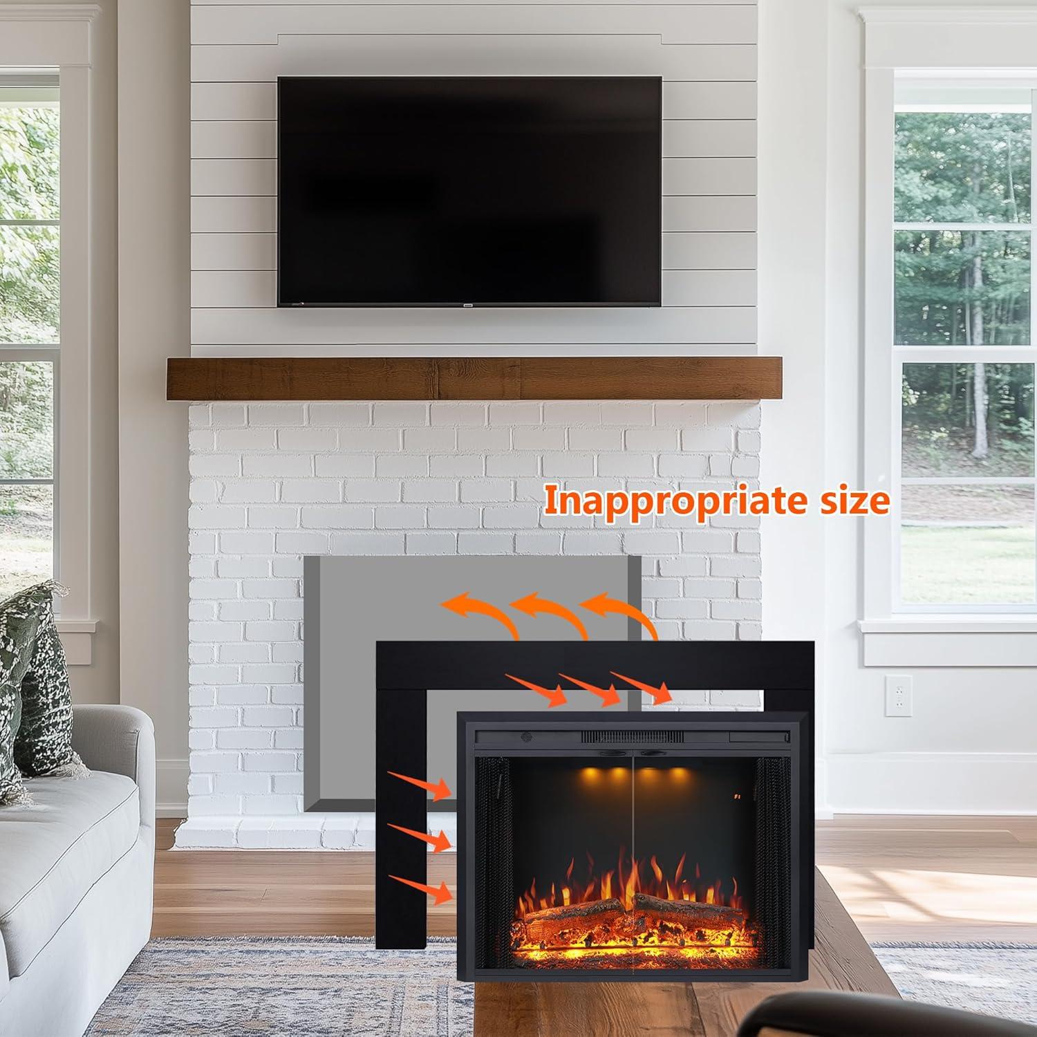 Kit de Recorte para Chimenea Eléctrica Valuxhome 36"L 27"H