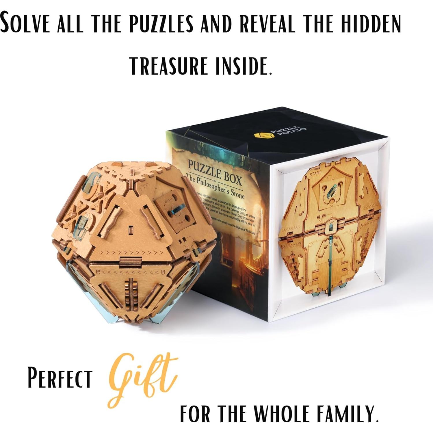 Caja de Rompecabezas 3D PuzzlePotato Piedra Filosofal Cristal Azul