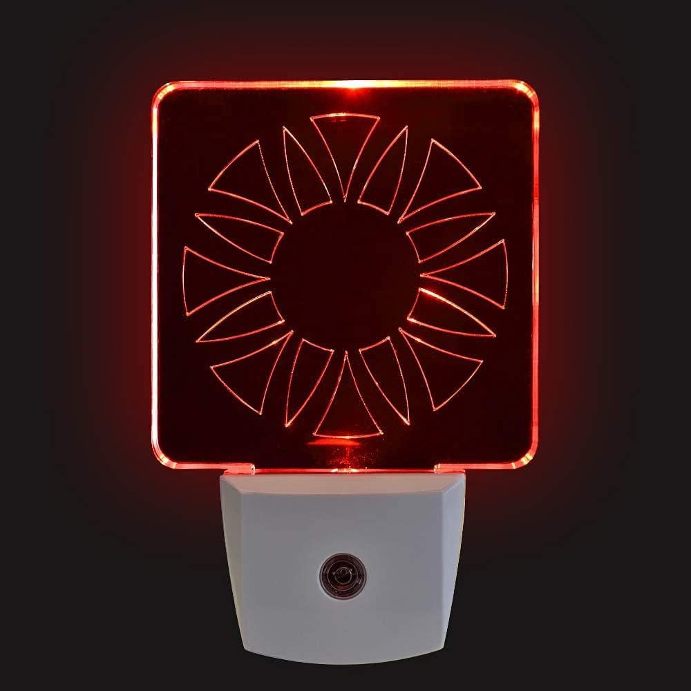 Luz Nocturna LED Roja BioRhythm - Paquete de 2 - Círculo