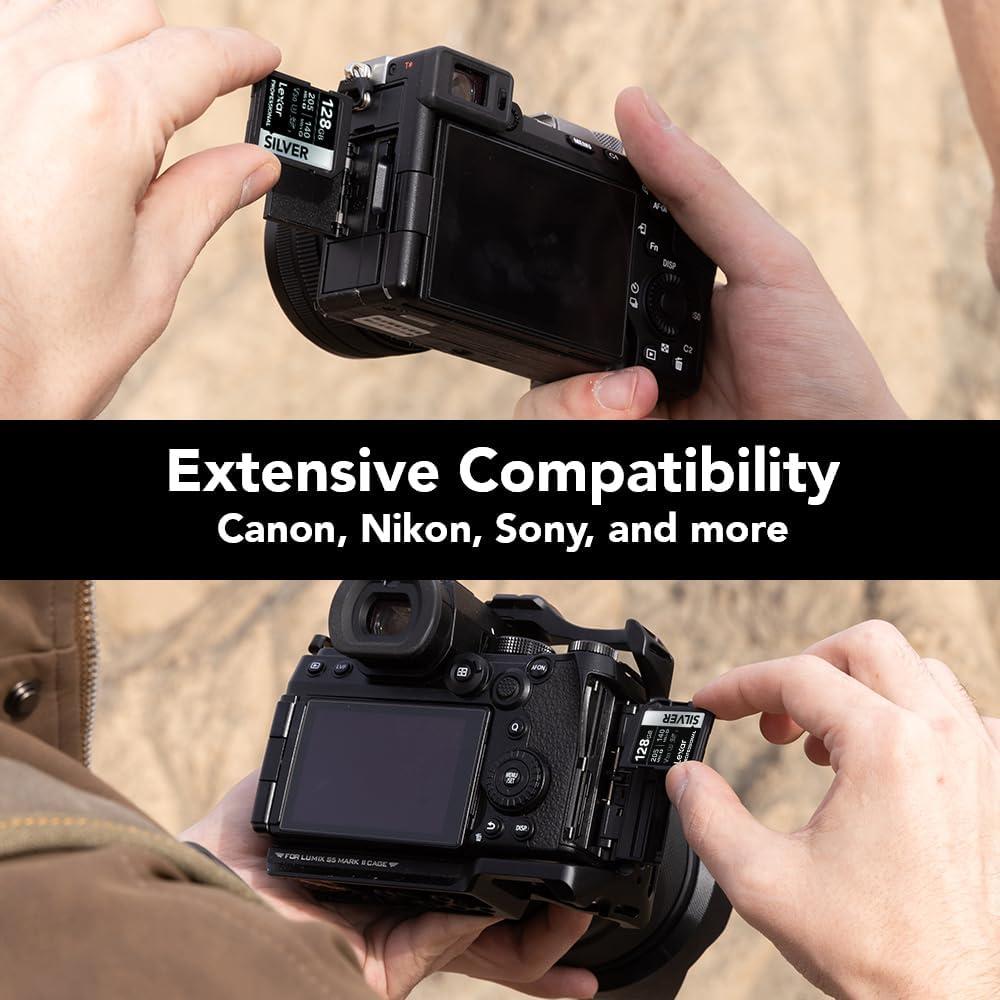 Tarjeta SDXC Lexar 128GB UHS-I Plata 205/140 MB/s 4K