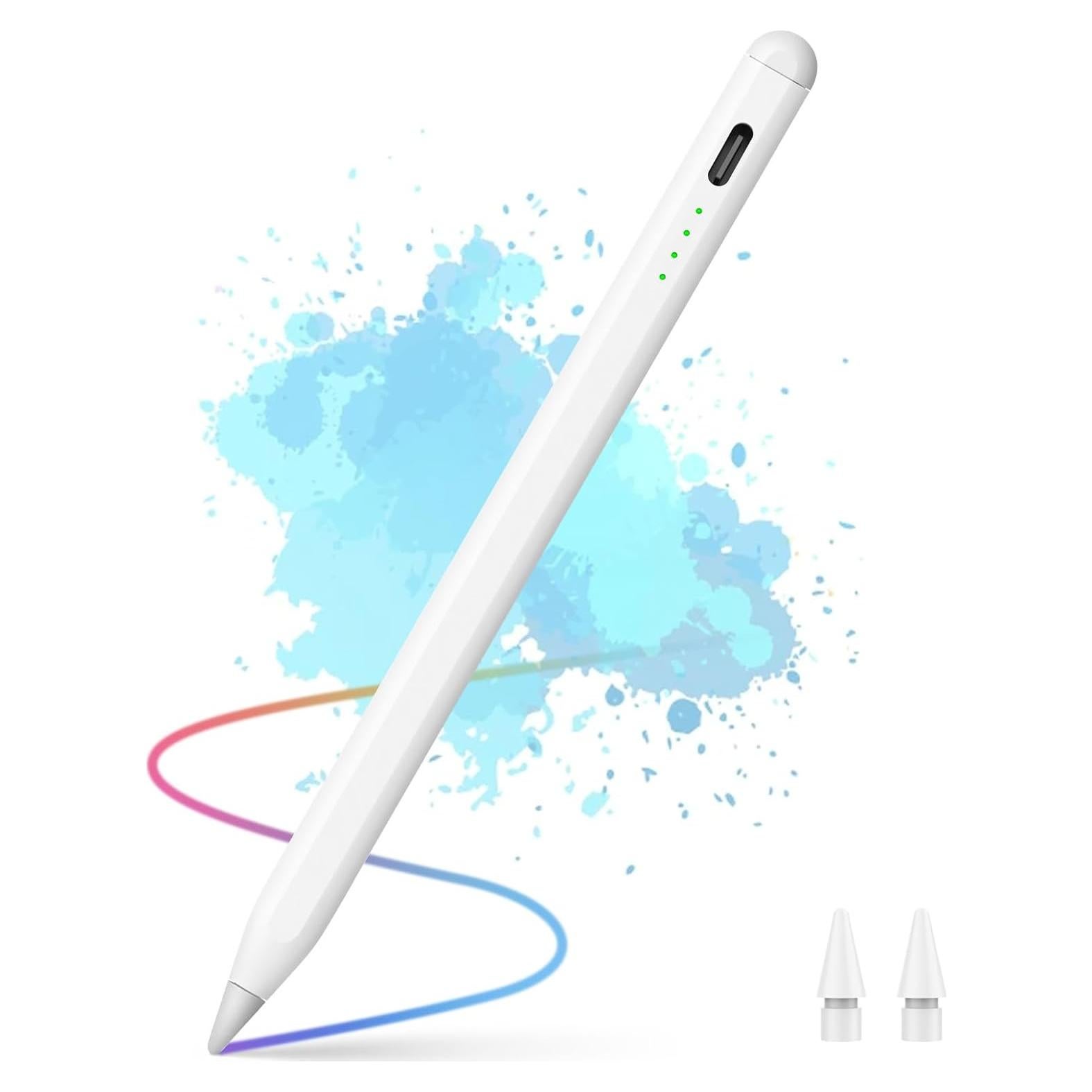 Lápiz Stylus Lanteso Blanco para iPad 2018-2024, Sensibilidad al Inclinación