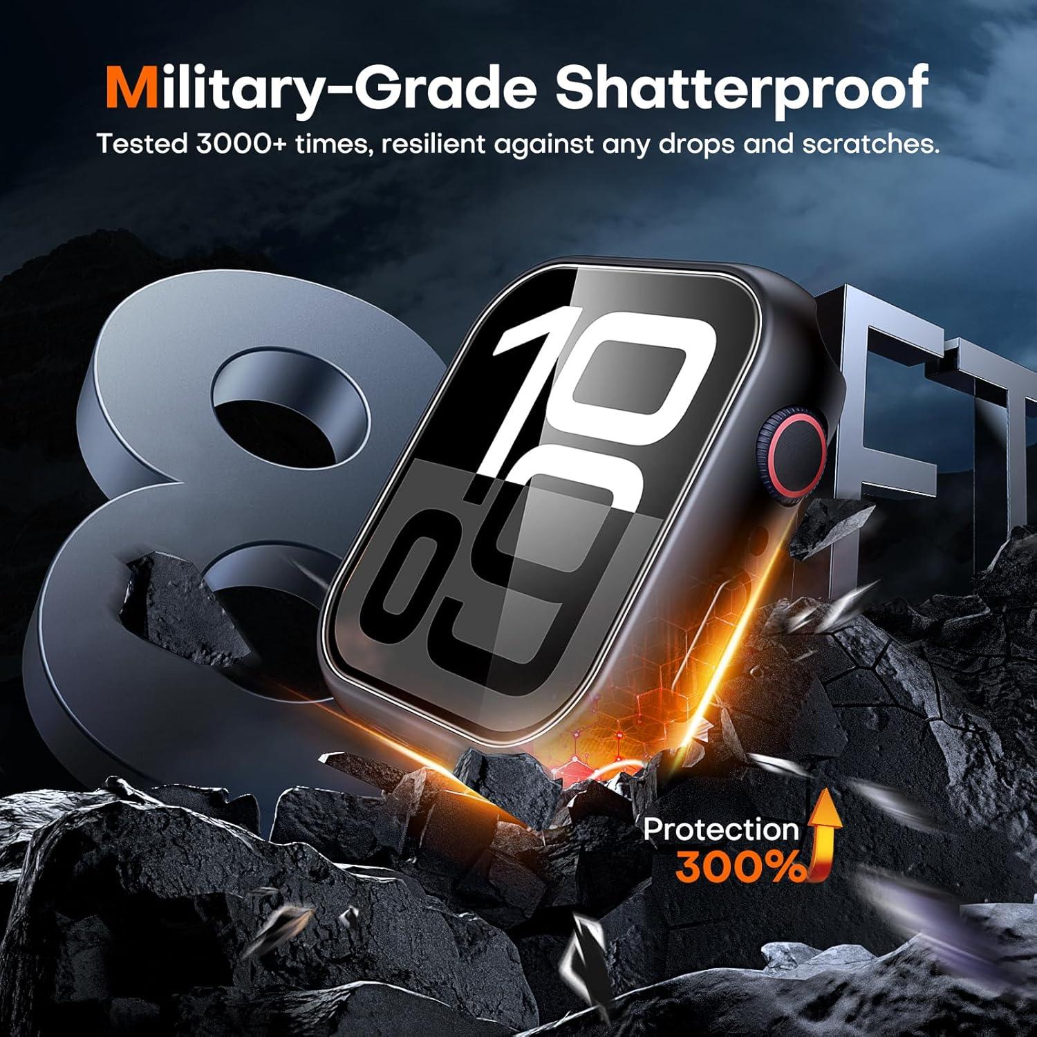 Funda Dura TAURI para Apple Watch Serie 10 46mm - 2 Piezas