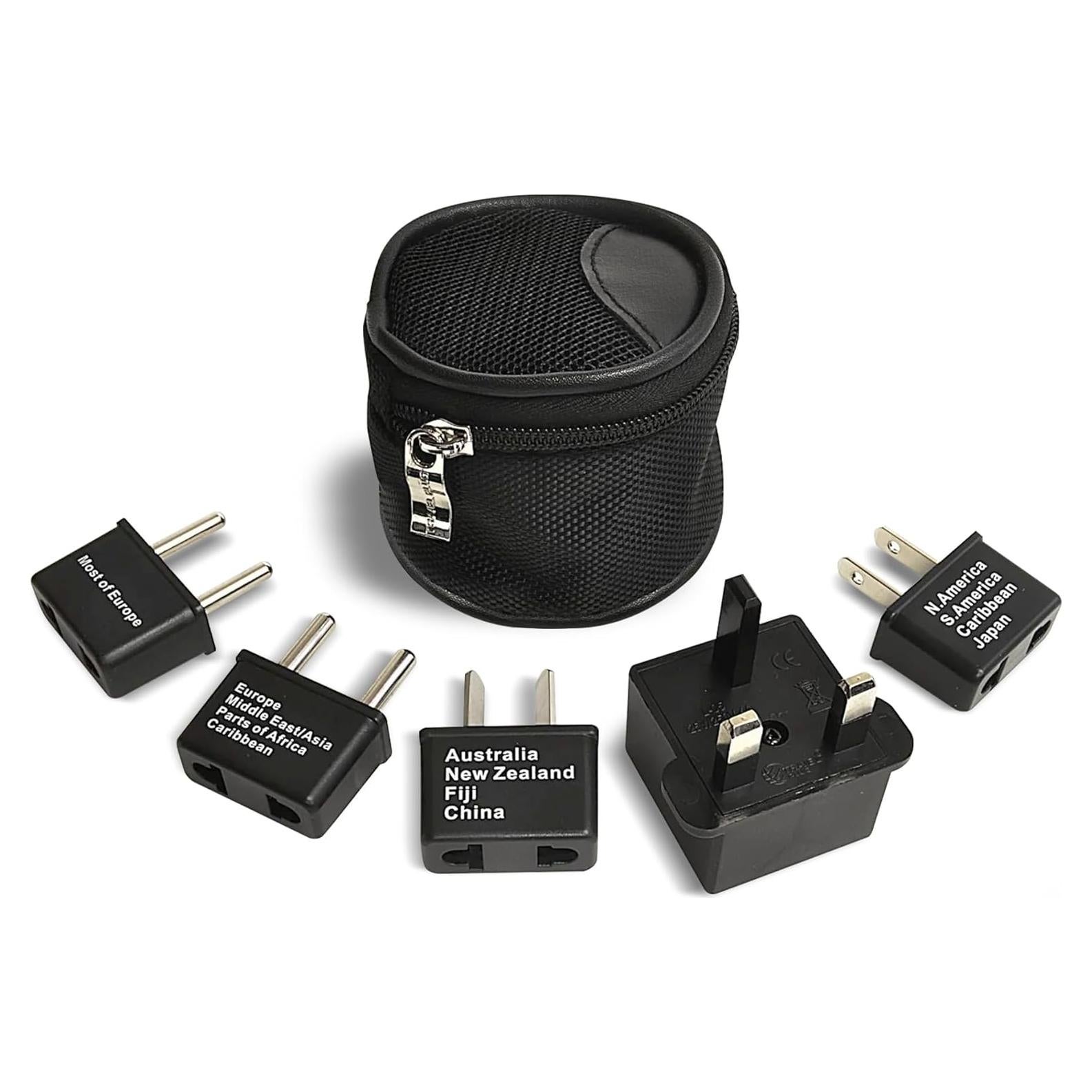 Adaptador de viaje internacional Ceptics 5 piezas USB-C