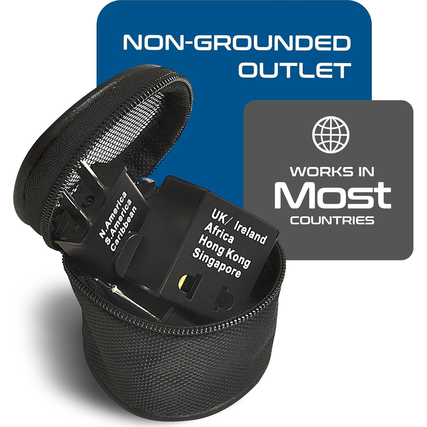 Adaptador de viaje internacional Ceptics 5 piezas USB-C