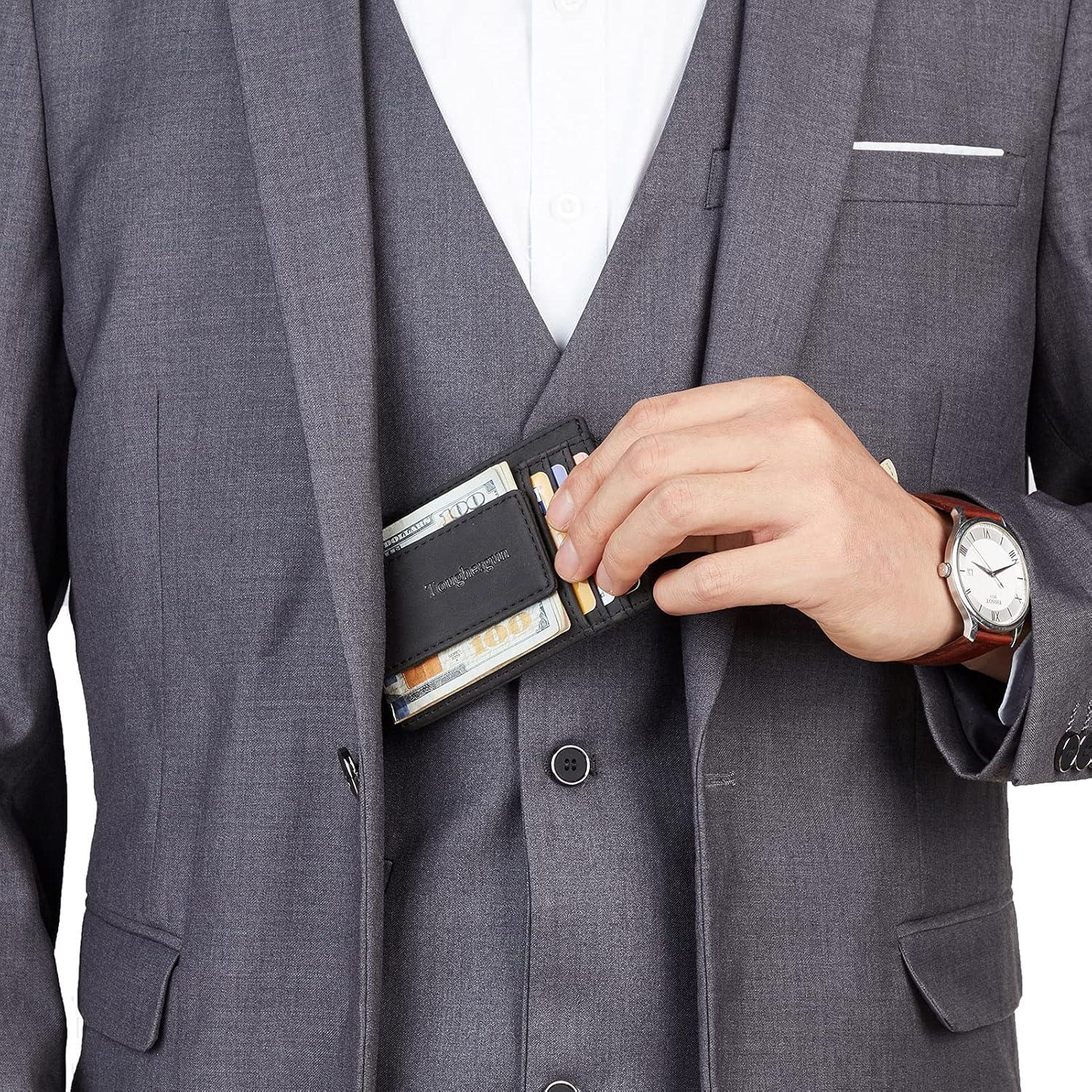 Cartera Minimalista Toughergun para Hombres con Bloqueo RFID