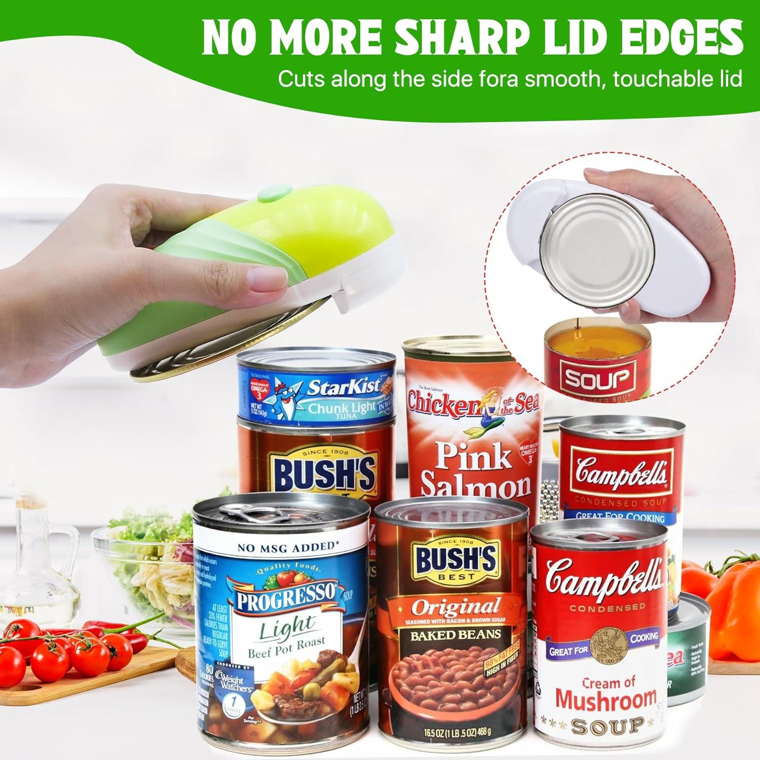 Abridor de Latas Eléctrico Harnyles Verde Automático 163g