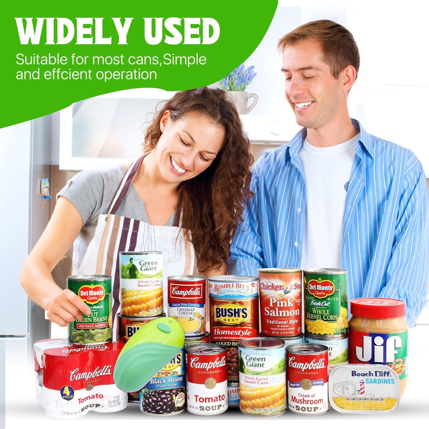 Abridor de Latas Eléctrico Harnyles Verde Automático 163g