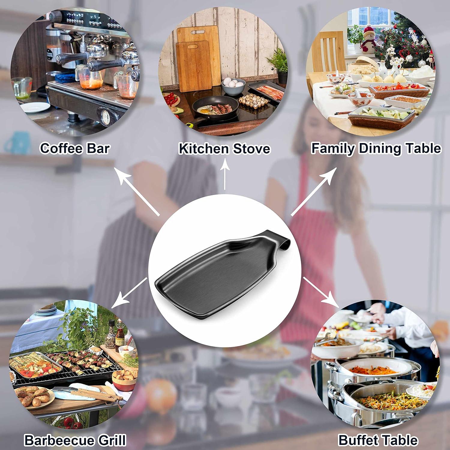 Soporte para Cuchara de Acero Inoxidable Herogo Negro 20.6x11cm