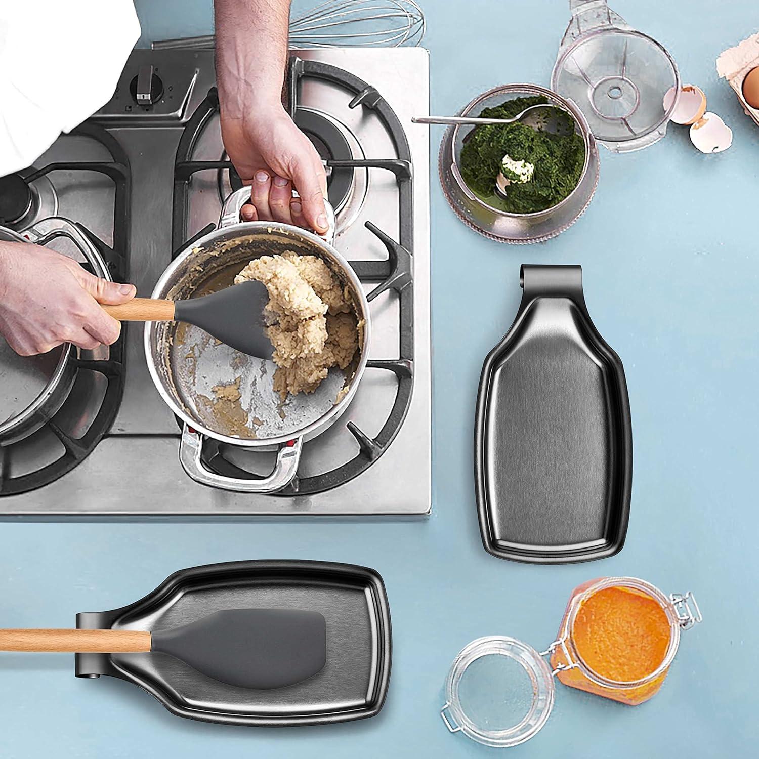 Soporte para Cuchara de Acero Inoxidable Herogo Negro 20.6x11cm