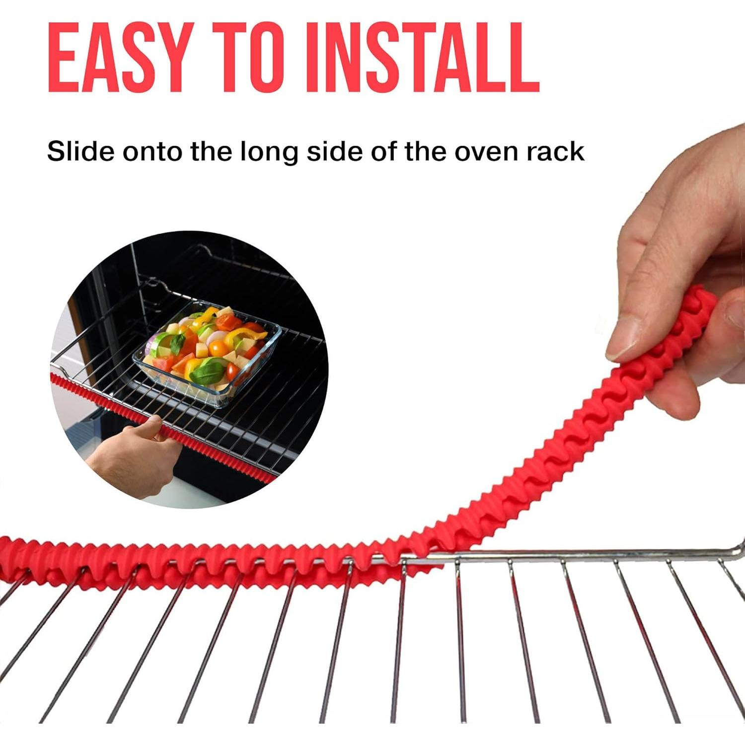 Escudos de Estante de Horno HIC Kitchen Silicona 2 Piezas 35.56 cm