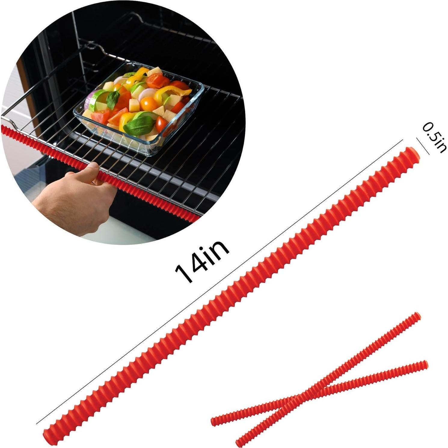 Escudos de Estante de Horno HIC Kitchen Silicona 2 Piezas 35.56 cm