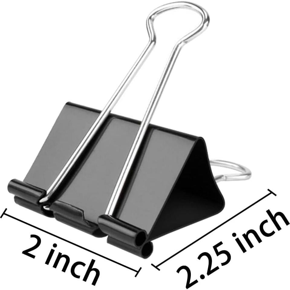 Paquete de 40 Clips de Carpeta Extra Grande Apoulin 5.08 cm
