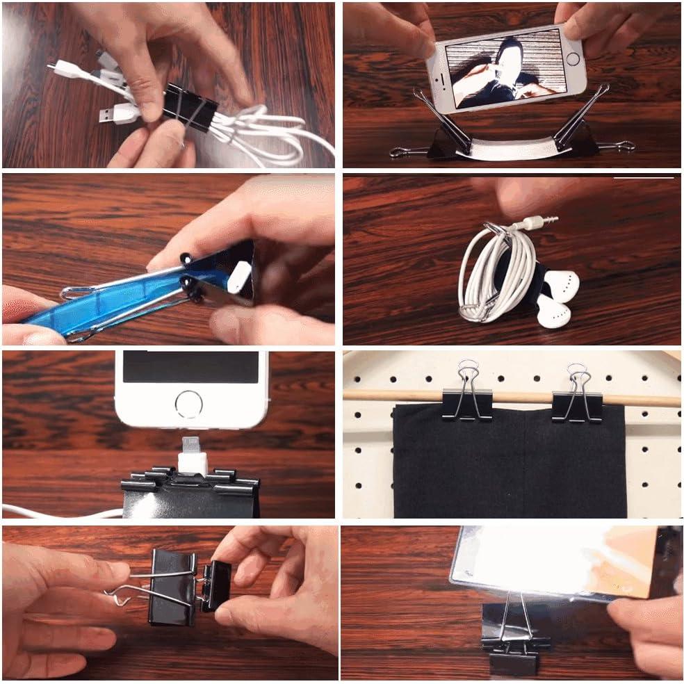 Paquete de 40 Clips de Carpeta Extra Grande Apoulin 5.08 cm