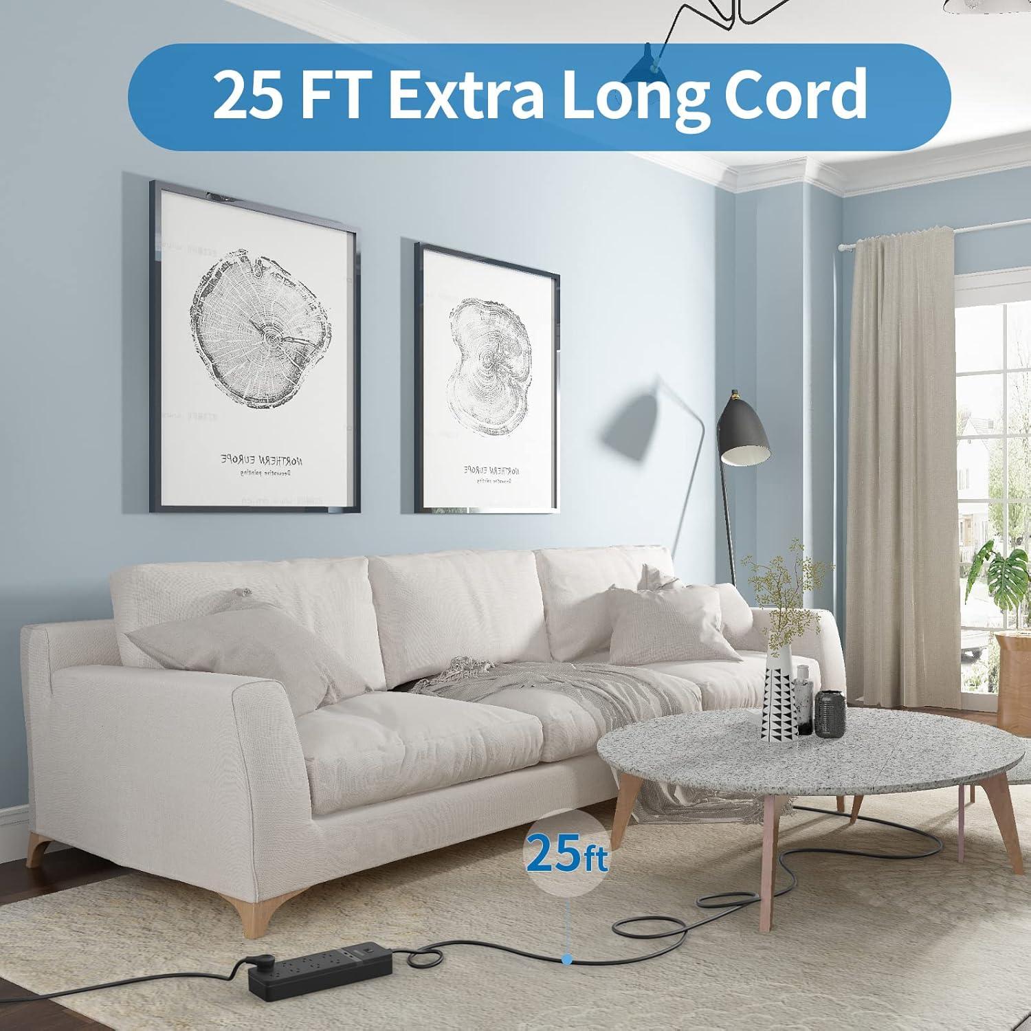 Cable de Extensión 7.62m NTONPOWER 8 Salidas USB Negro