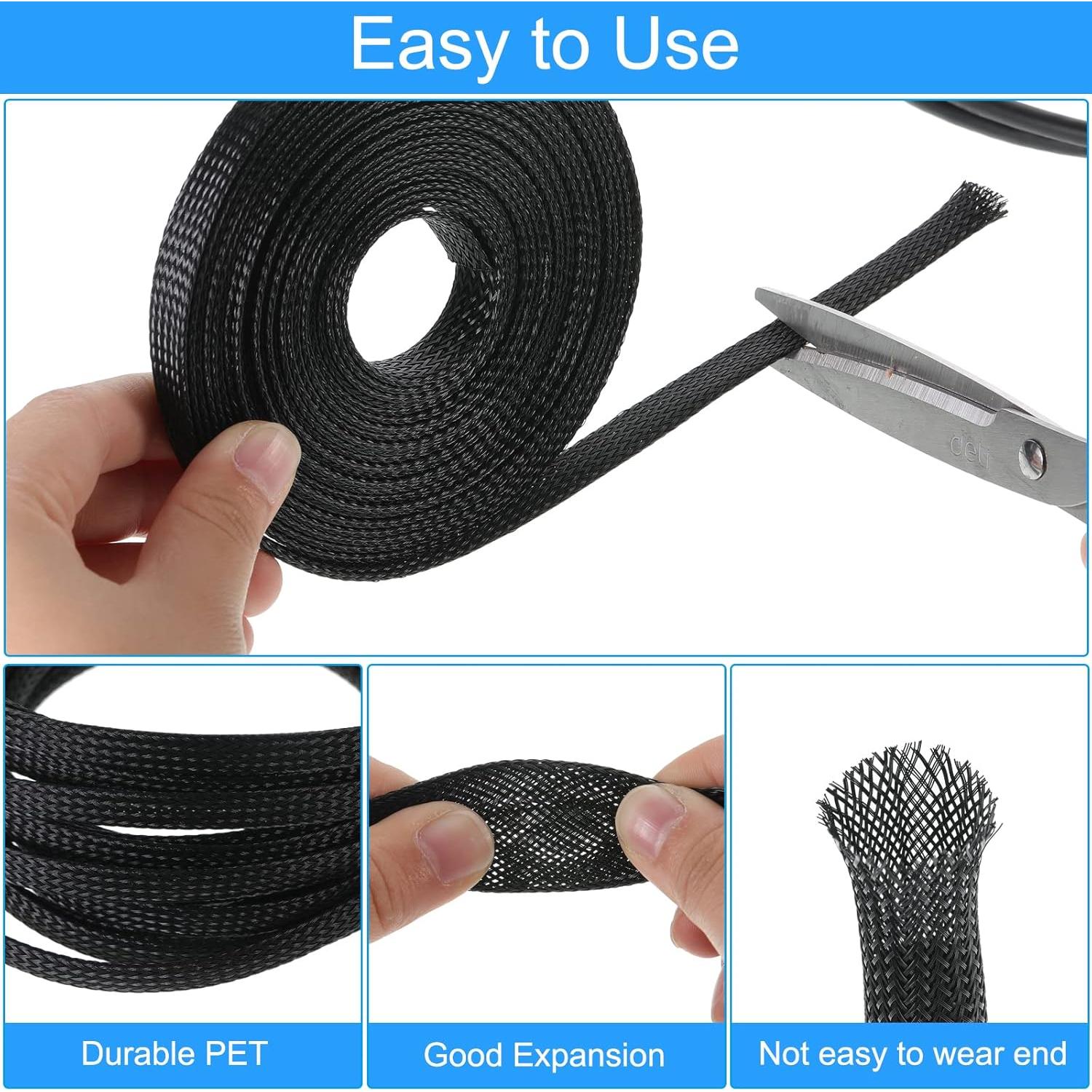 Manga de Cable Trenzada Tatuo 20 m con 120 Tubos Termocontraíbles