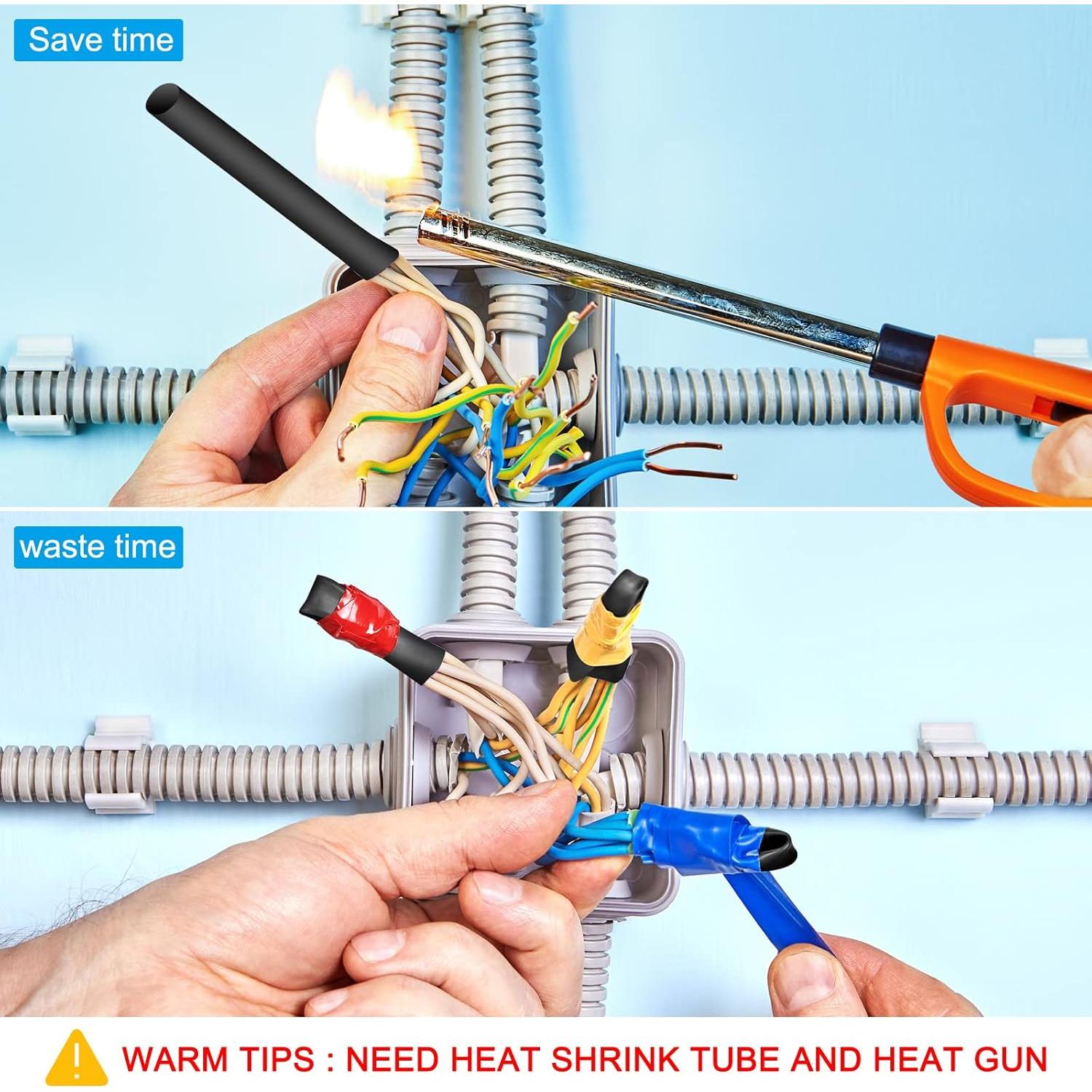 Manga de Cable Trenzada Tatuo 20 m con 120 Tubos Termocontraíbles