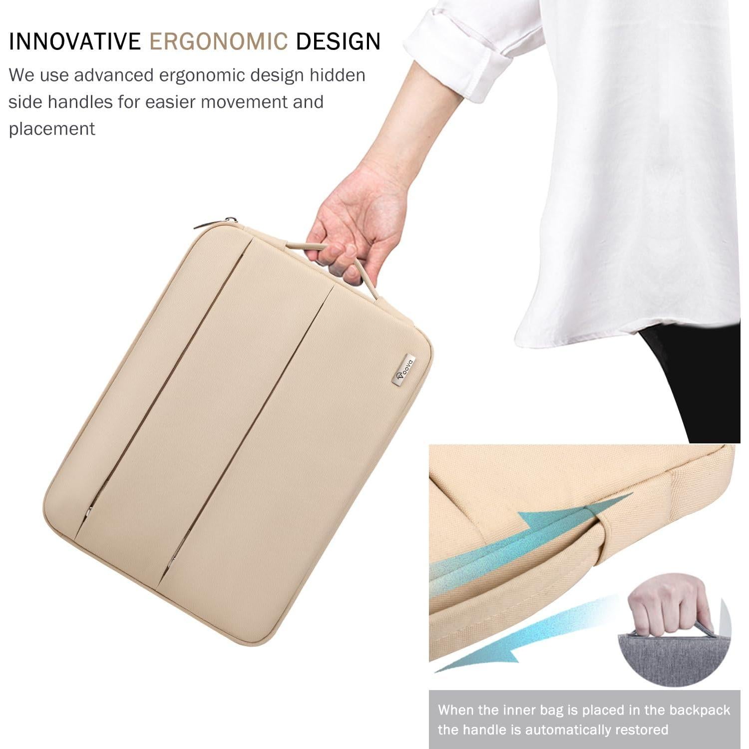 Voova Funda para Laptop 13-13.6" Albaricoque Impermeable