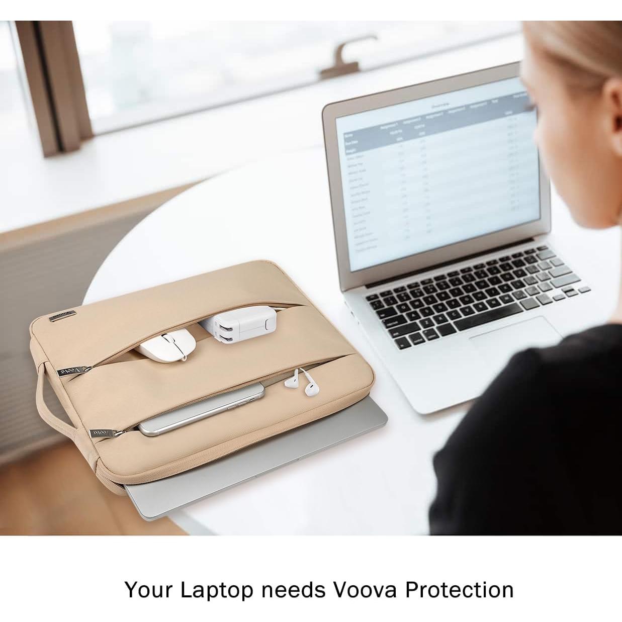 Voova Funda para Laptop 13-13.6" Albaricoque Impermeable