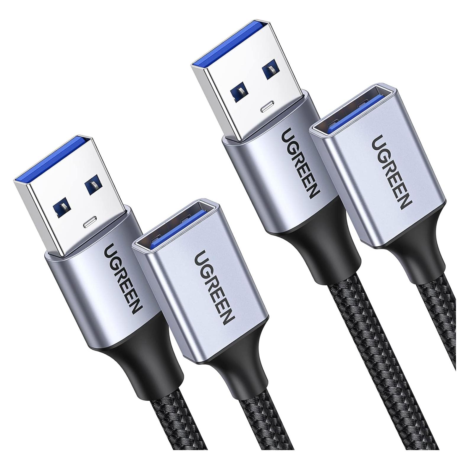 Cable Extensión USB 3.0 UGREEN 0.46 m Trenzado Nylon