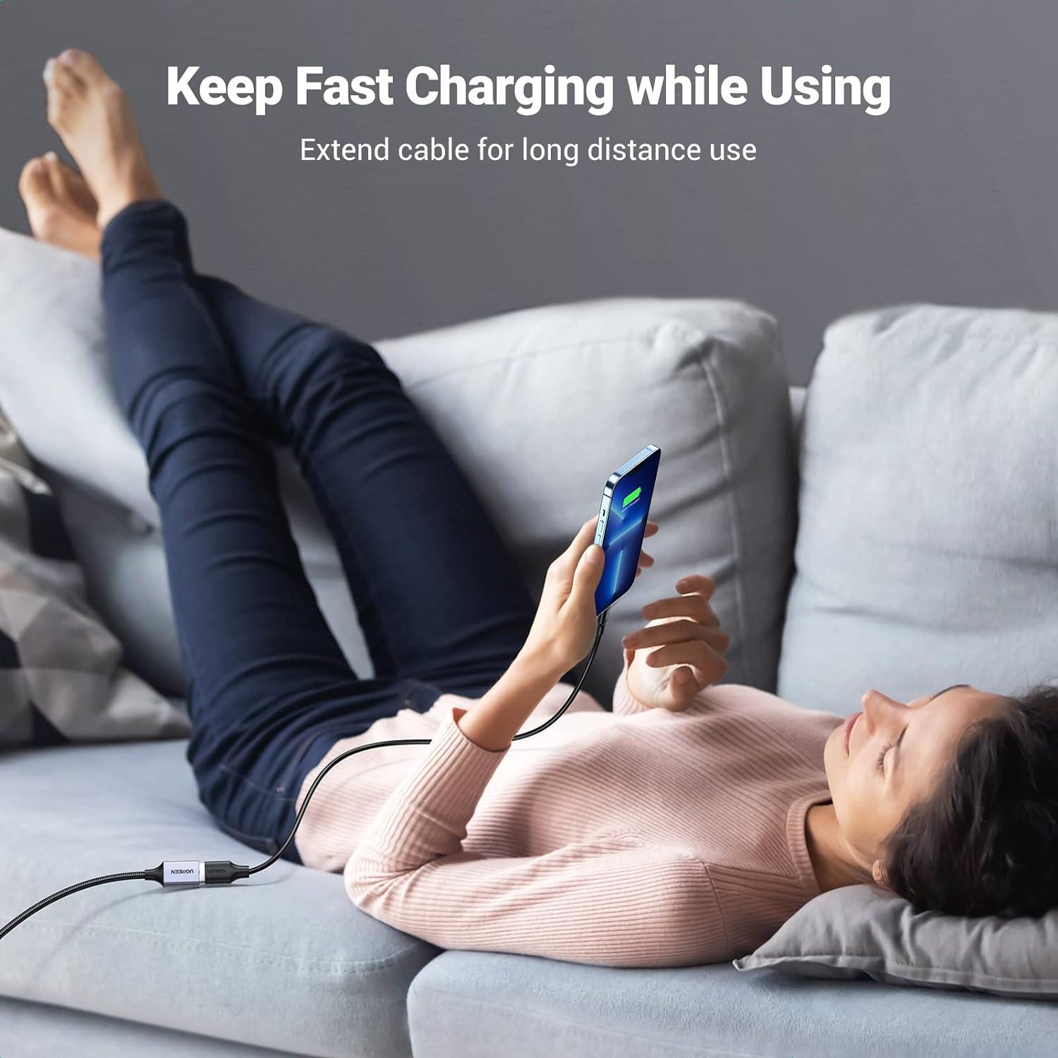 Cable Extensión USB 3.0 UGREEN 0.46 m Trenzado Nylon