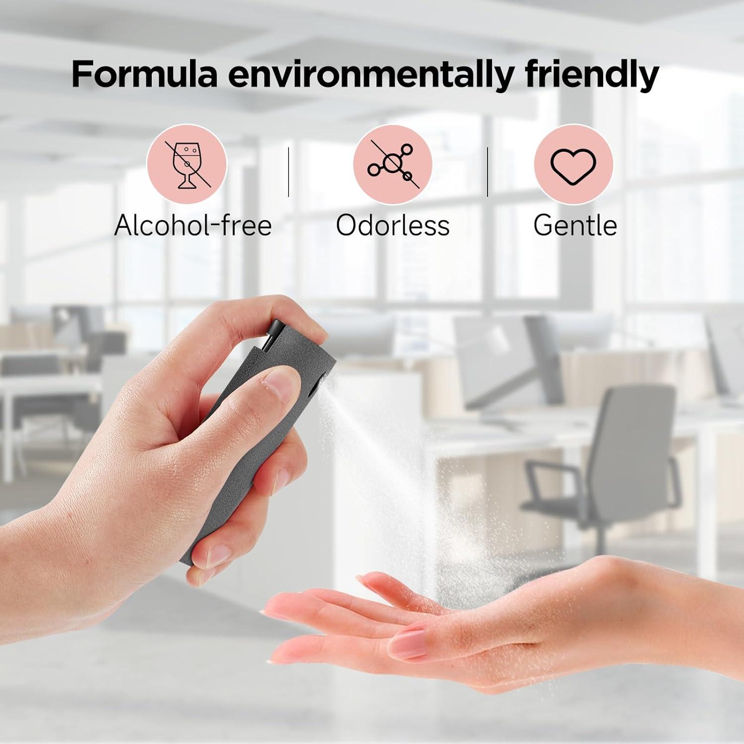 Limpiador de Pantallas YTT Spray y Paño Todo en Uno Gris