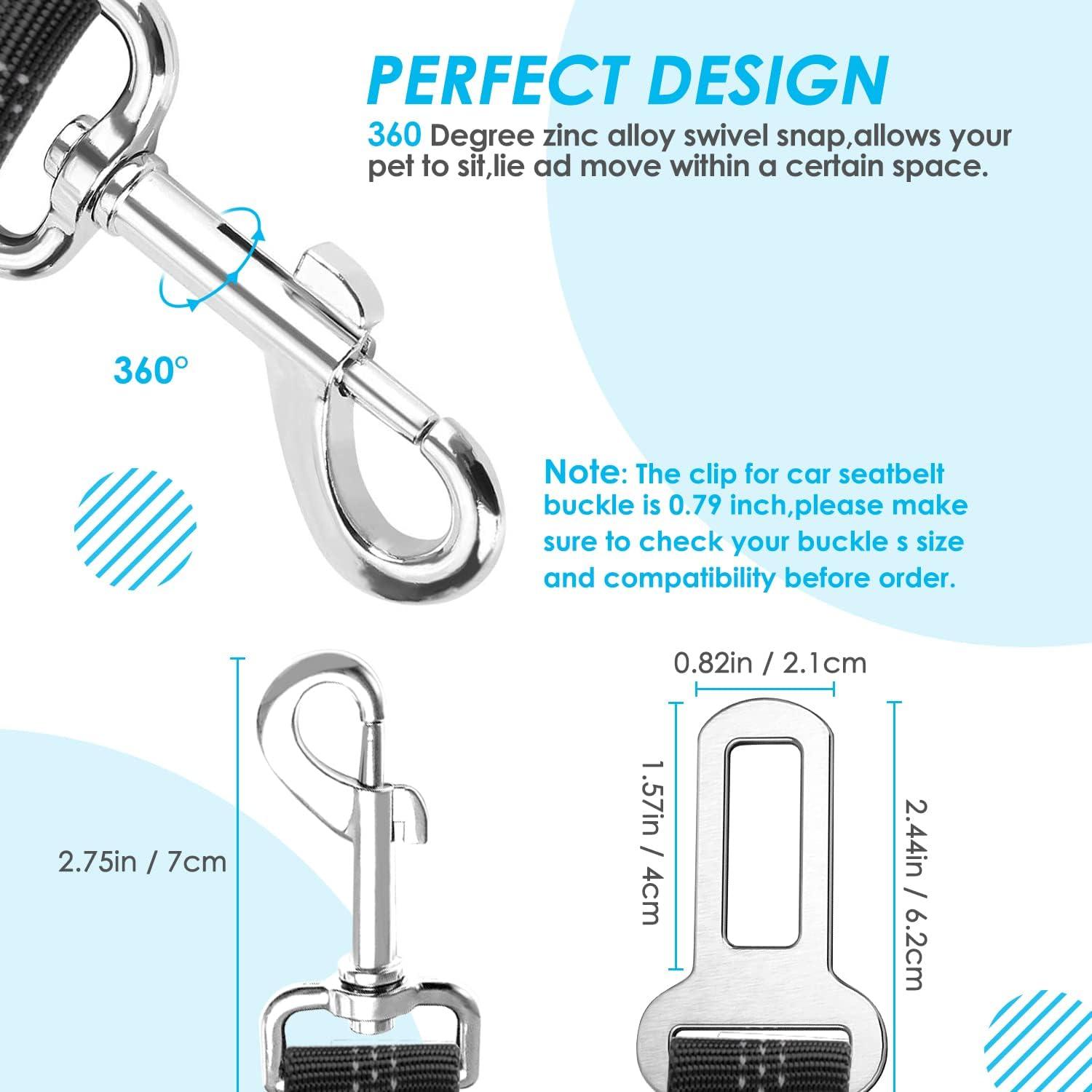Cinturón de Seguridad para Perros SlowTon, Ajustable 2 en 1