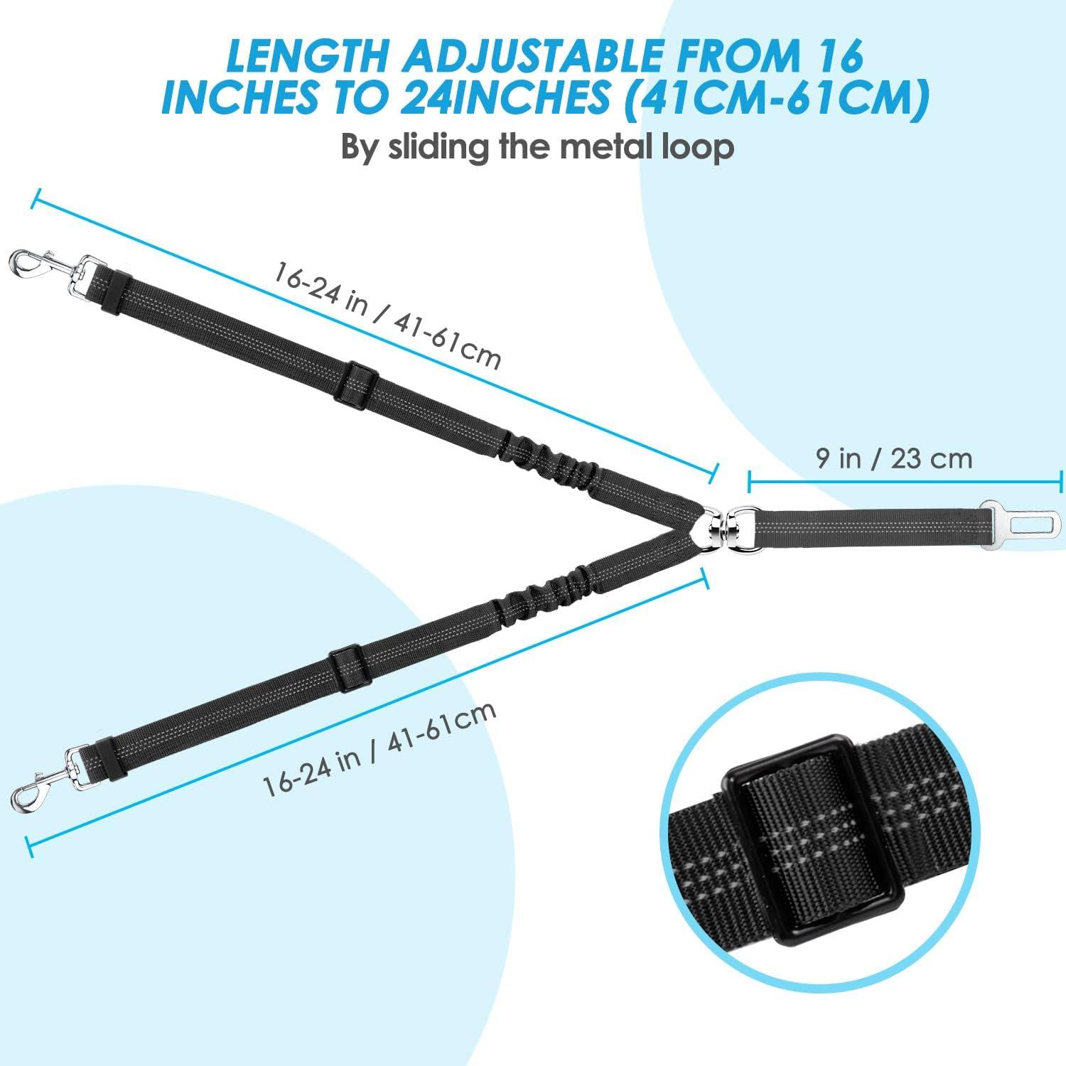 Cinturón de Seguridad para Perros SlowTon, Ajustable 2 en 1