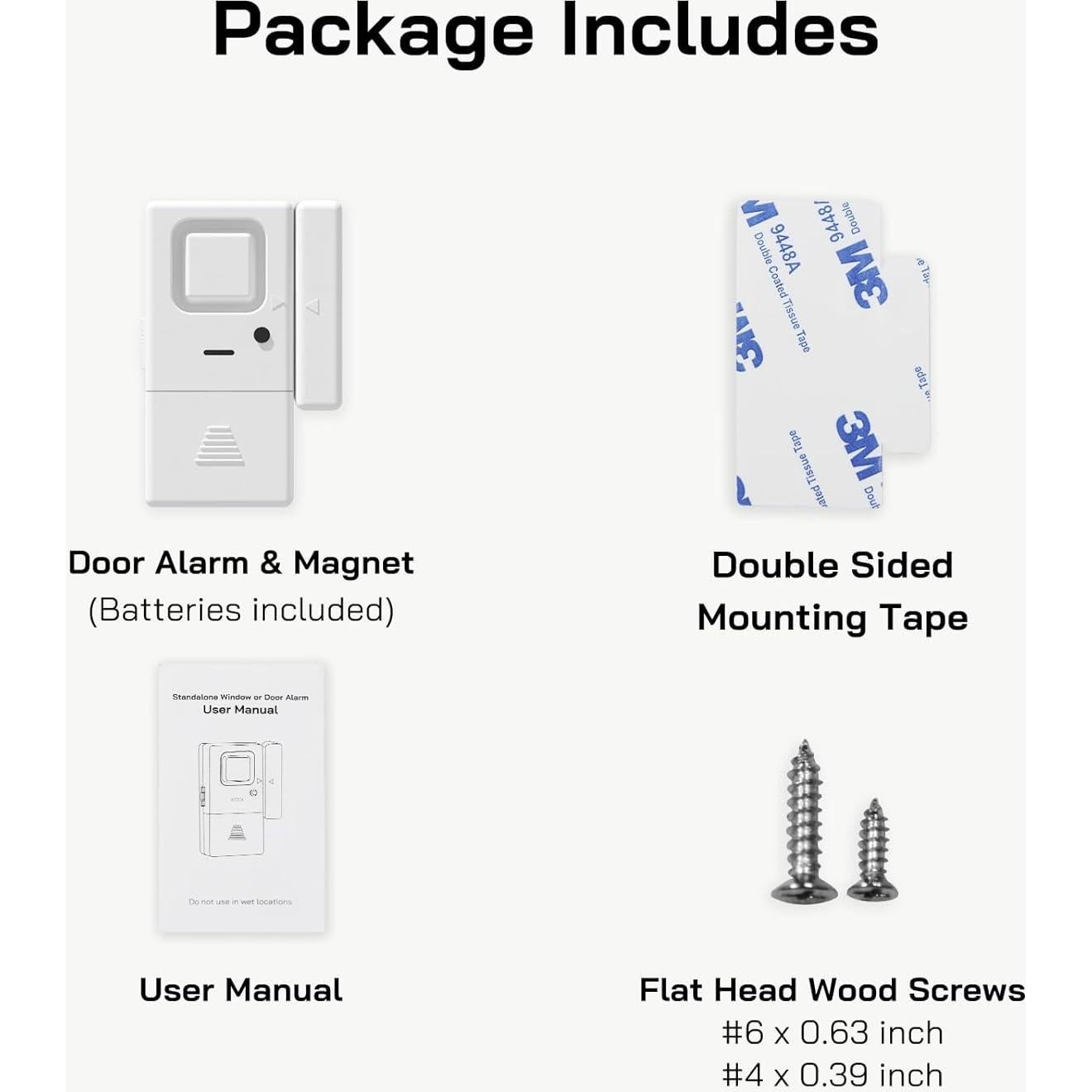 Alarmas de Puerta y Ventana Rosmila - Paquete de 2 - 110 dB