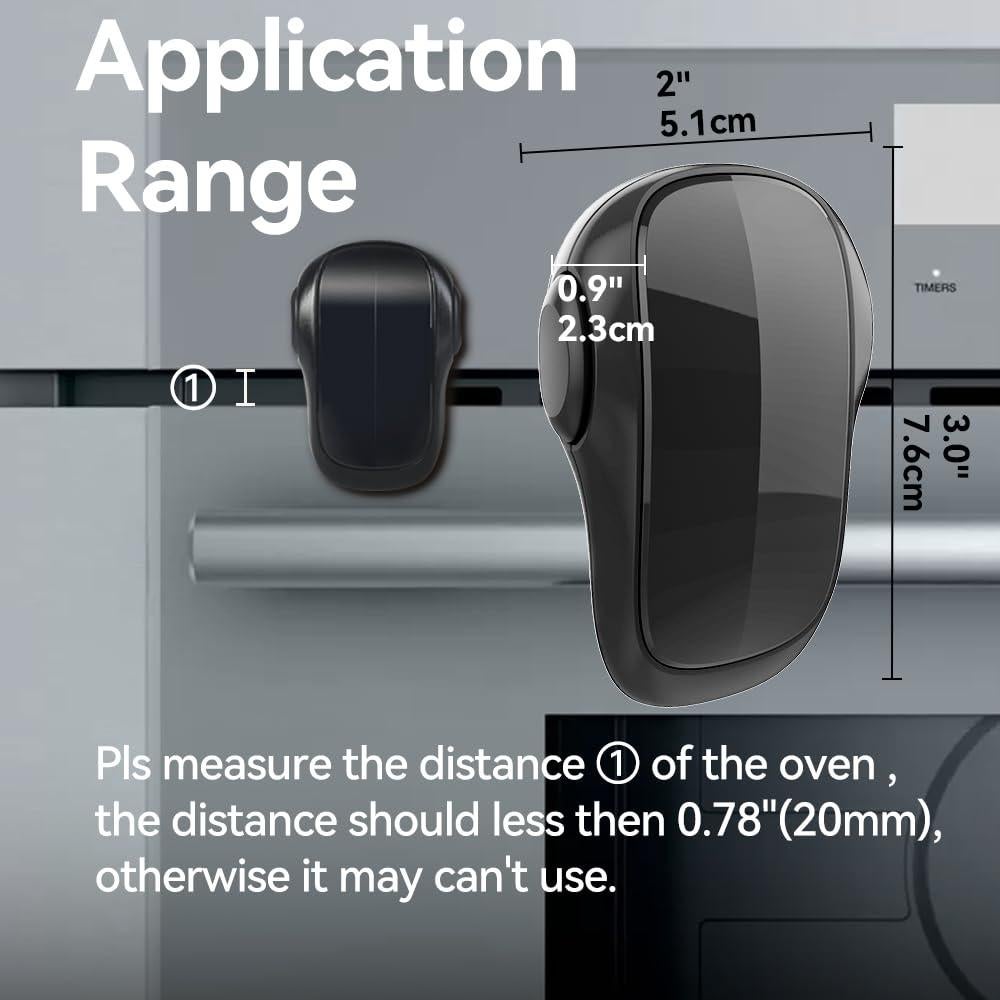 Cerradura de Seguridad para Horno EUDEMON Negra - Fácil Instalación