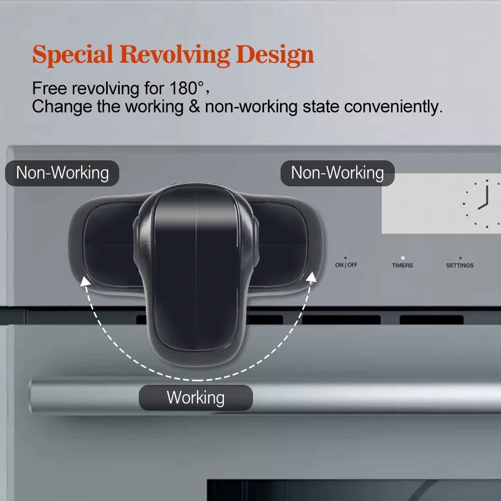 Cerradura de Seguridad para Horno EUDEMON Negra - Fácil Instalación