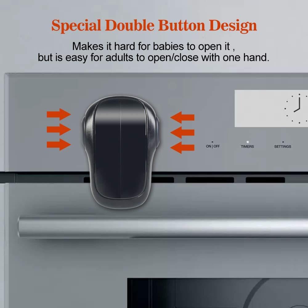 Cerradura de Seguridad para Horno EUDEMON Negra - Fácil Instalación