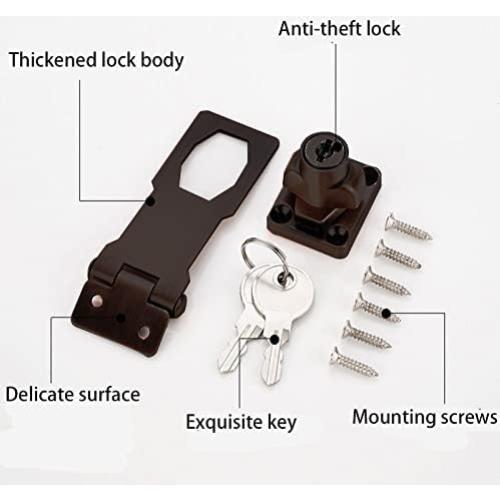 Cerraduras de Hasps con Llave VIDYSUFYR 3" Acero Inoxidable Negro