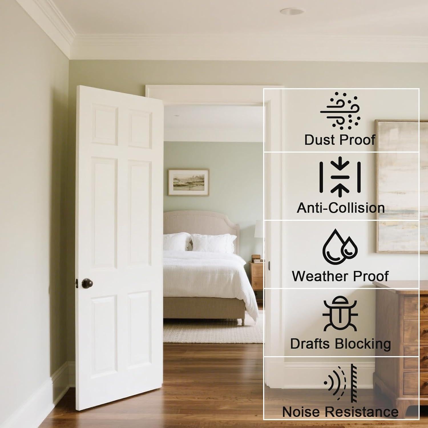 Sello de Puerta Lumimoi con Burlete Aislante 5.18m Negro