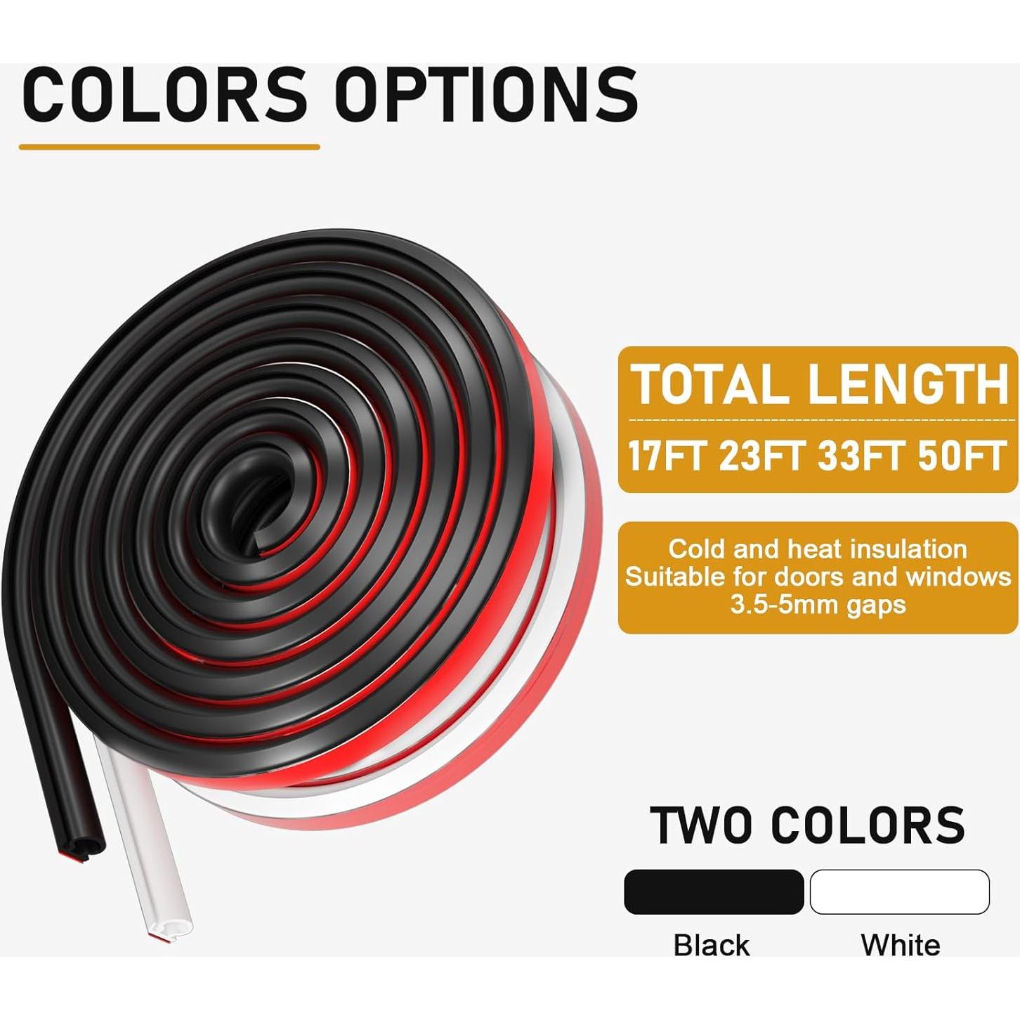 Sello de Puerta Lumimoi con Burlete Aislante 5.18m Negro