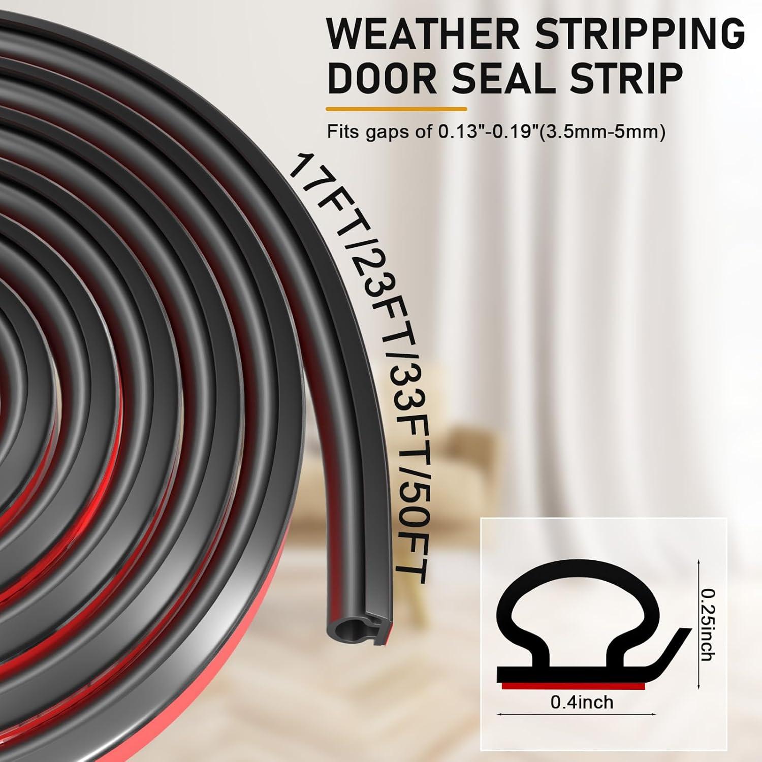 Sello de Puerta Lumimoi con Burlete Aislante 5.18m Negro