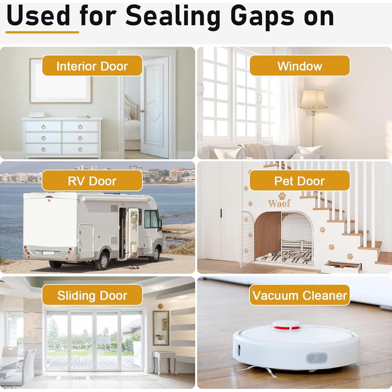 Sello de Puerta Lumimoi con Burlete Aislante 5.18m Negro