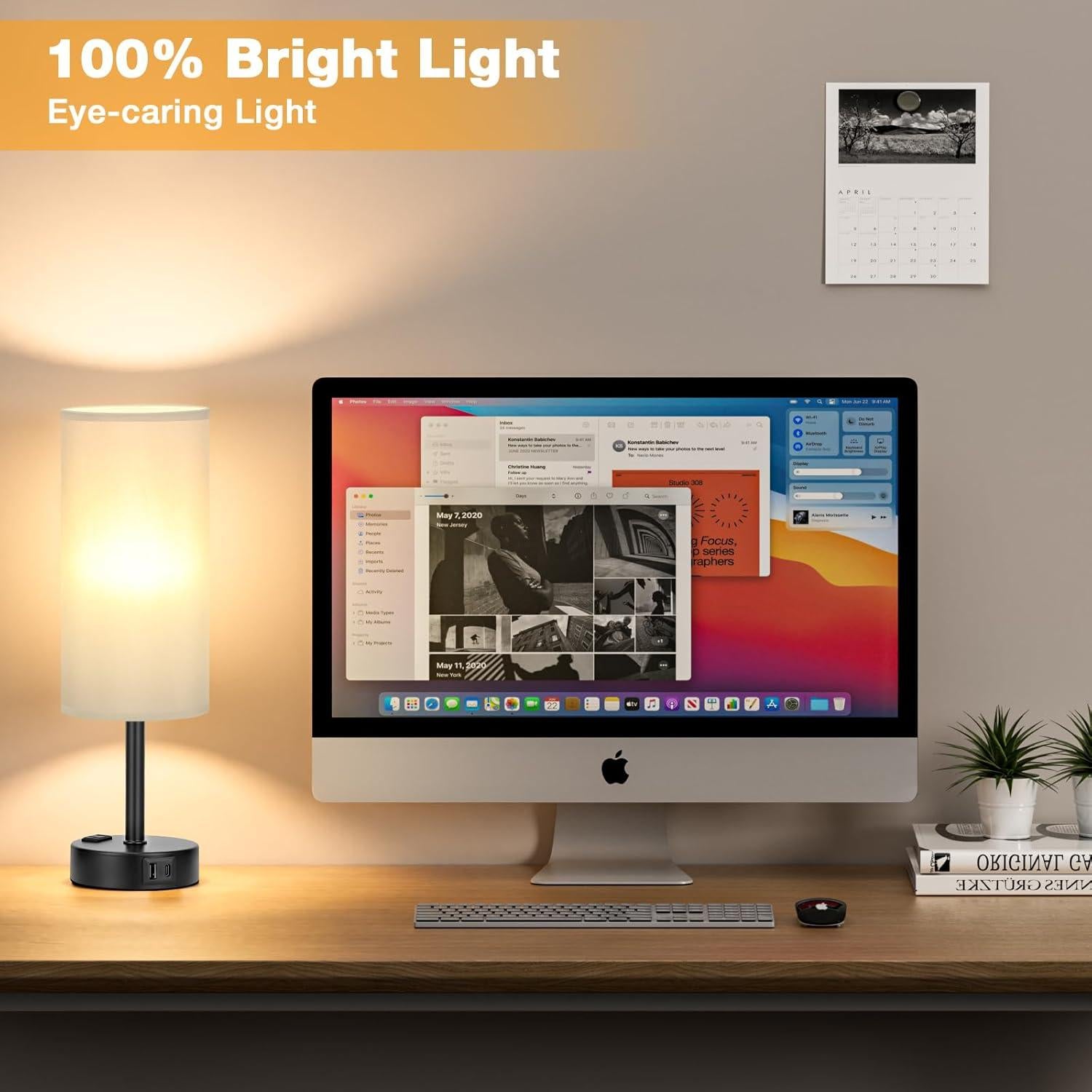 Juego de Lámparas de Mesa Tono Gris PartageiZ Set de 2