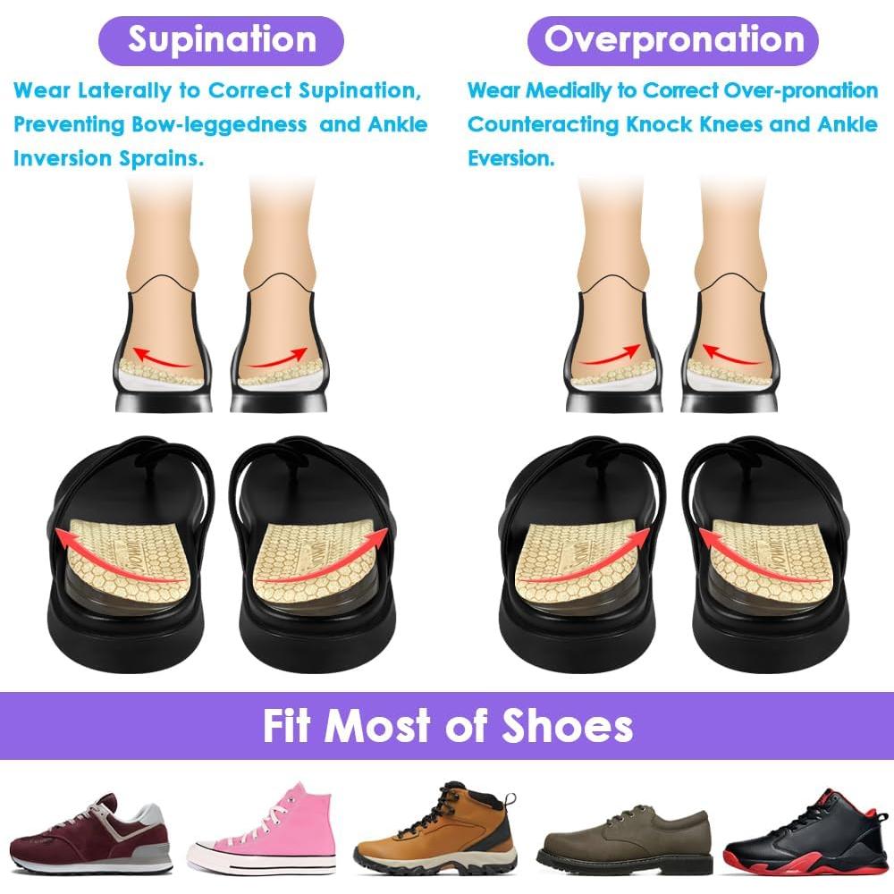 Plantillas Ajustables Antideslizantes Svowin para Supinación y Pronación - Beige, Talla S (W 4-7.5 / M 6-7)