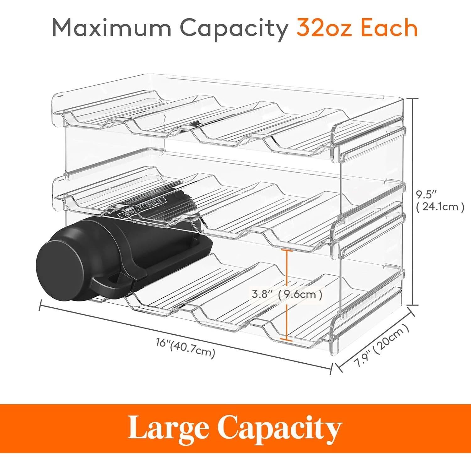 Organizador Apilable de Botellas Lifewit - 24 Botellas, 3 Niveles