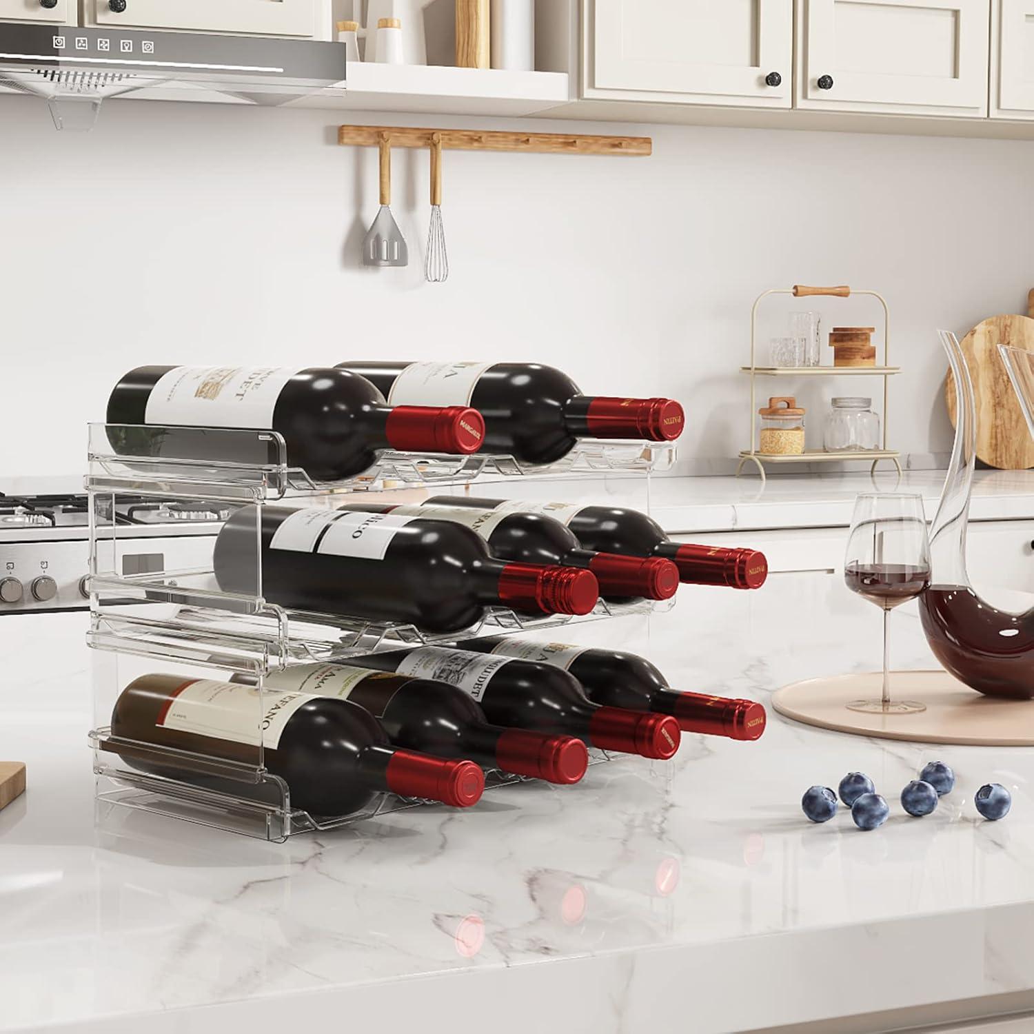 Organizador Apilable de Botellas Lifewit - 24 Botellas, 3 Niveles