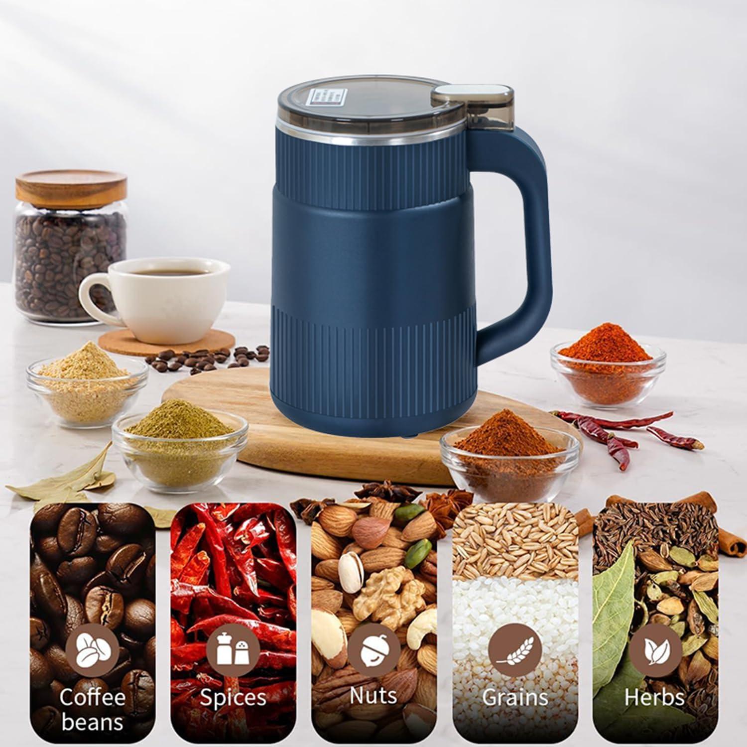 Molinillo Eléctrico Nhsuzart 500ml Azul para Granos y Especias