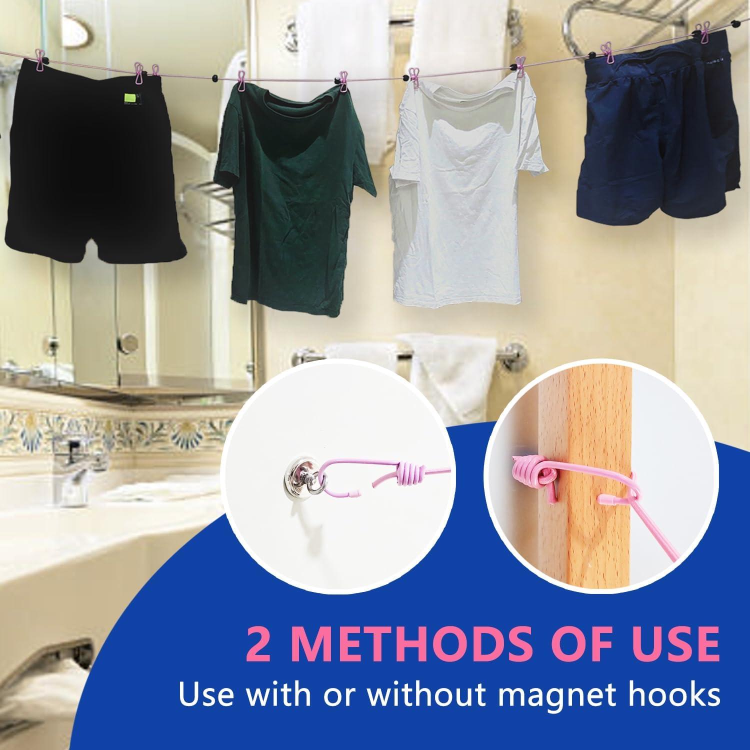 Línea de Ropa Retráctil Magnética LAIDOLAILA Azul 3.66m