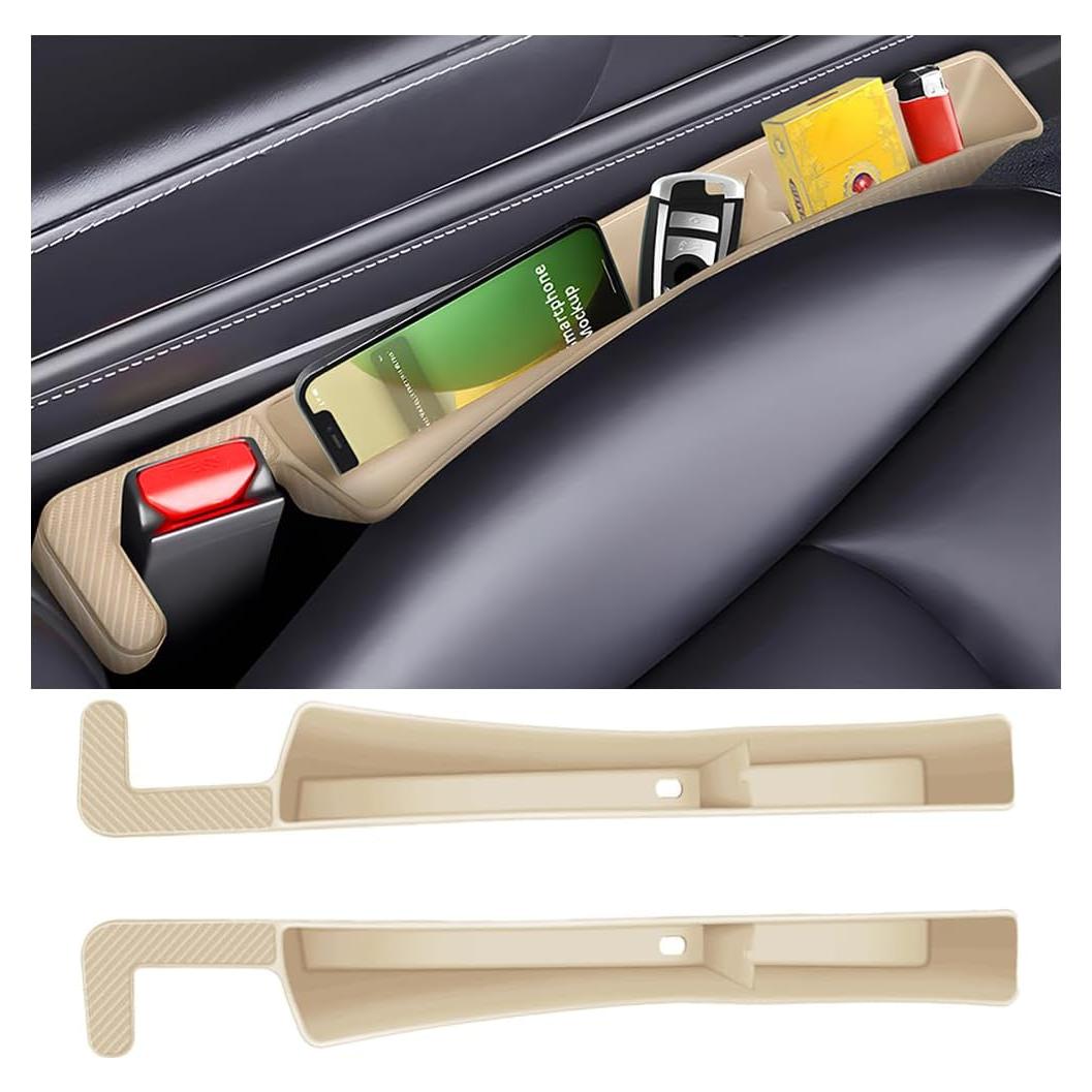 Relleno de Espacio entre Asientos de Coche Osilly Beige 2 Pcs