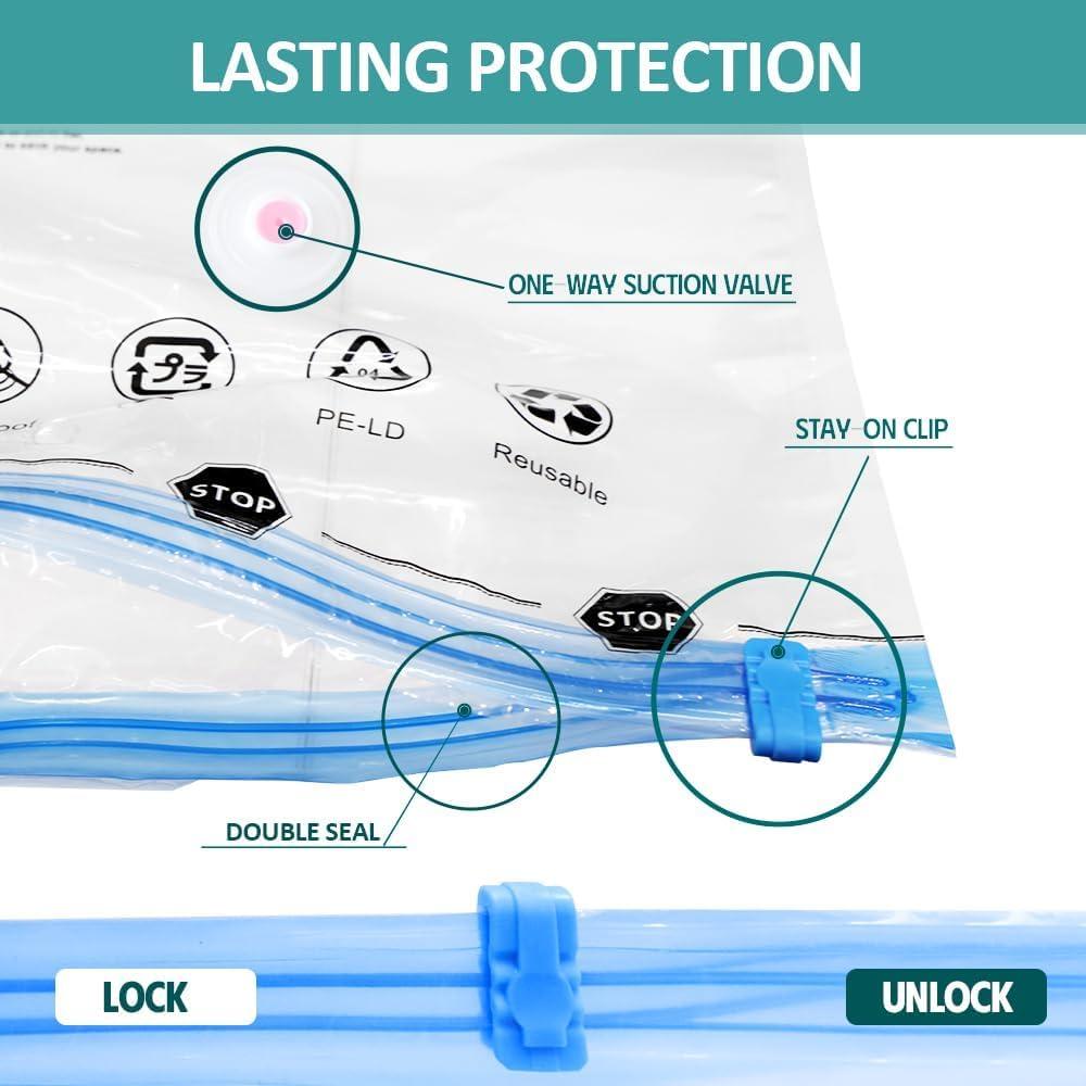 6 Bolsas de Almacenamiento al Vacío Newunisi con Bomba