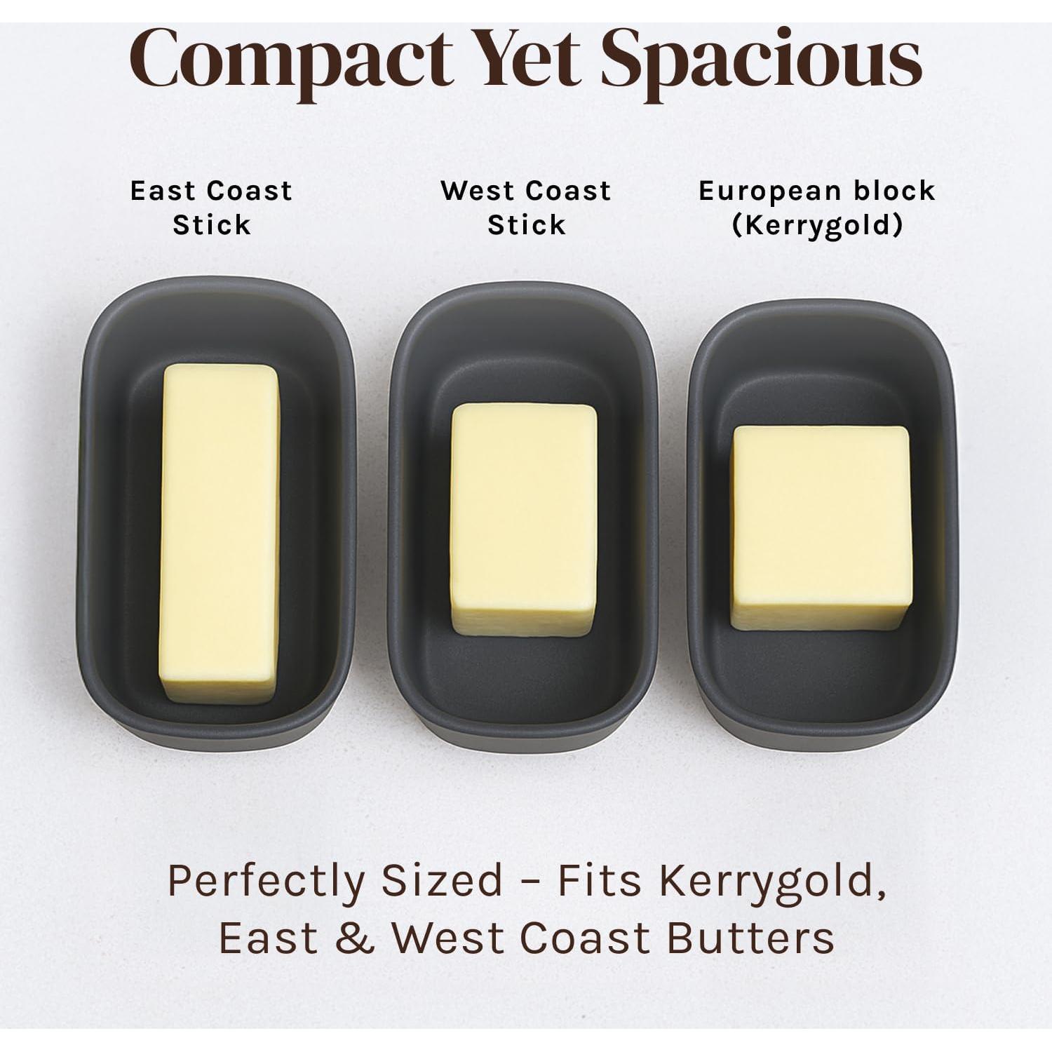 Plato de Mantequilla Grande Cooler Kitchen Gris con Tapa