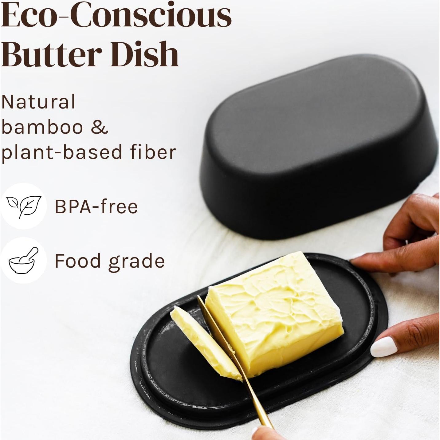 Plato de Mantequilla Grande Cooler Kitchen Gris con Tapa