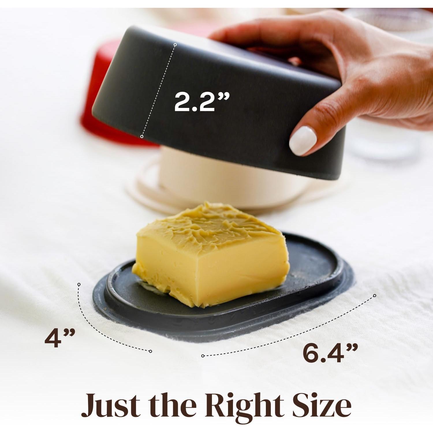 Plato de Mantequilla Grande Cooler Kitchen Gris con Tapa